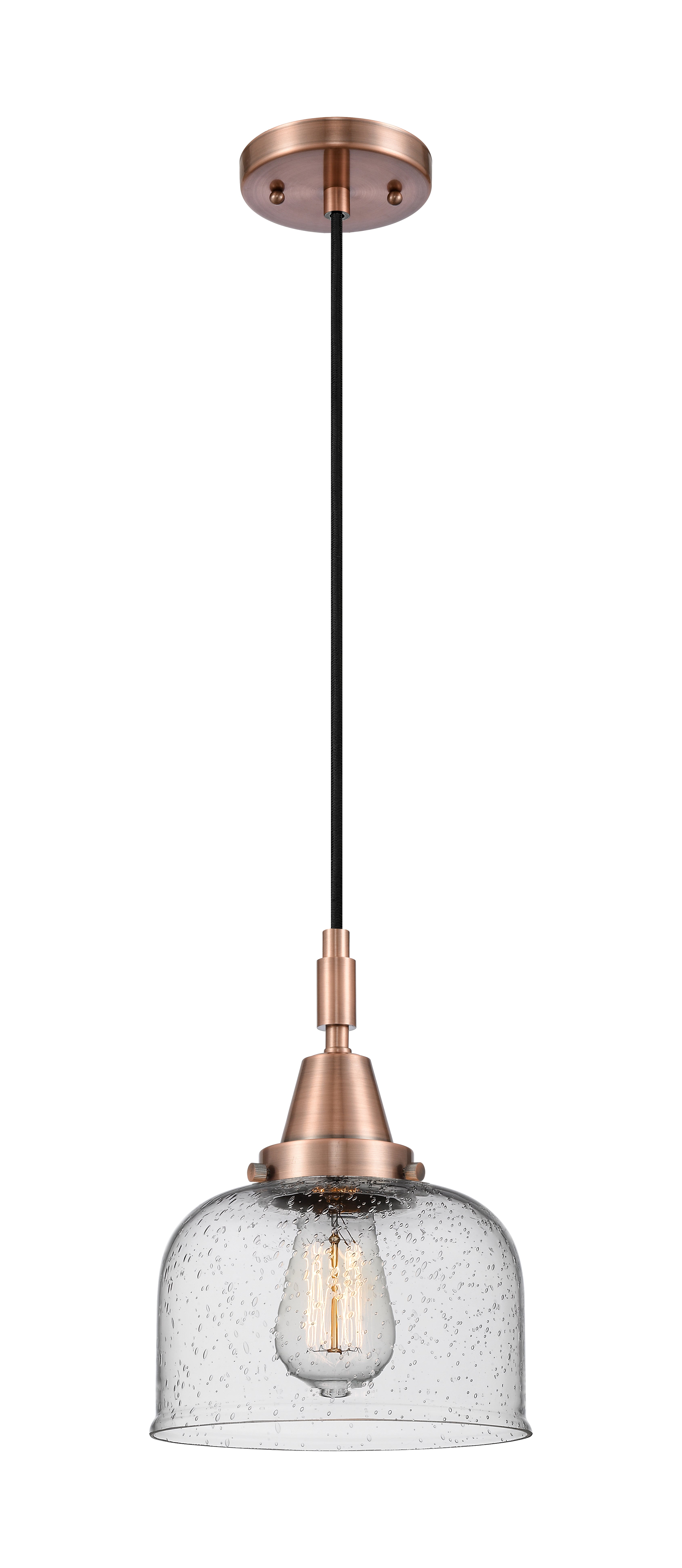 Caden Mini Pendant Antique Brass Glass Steel