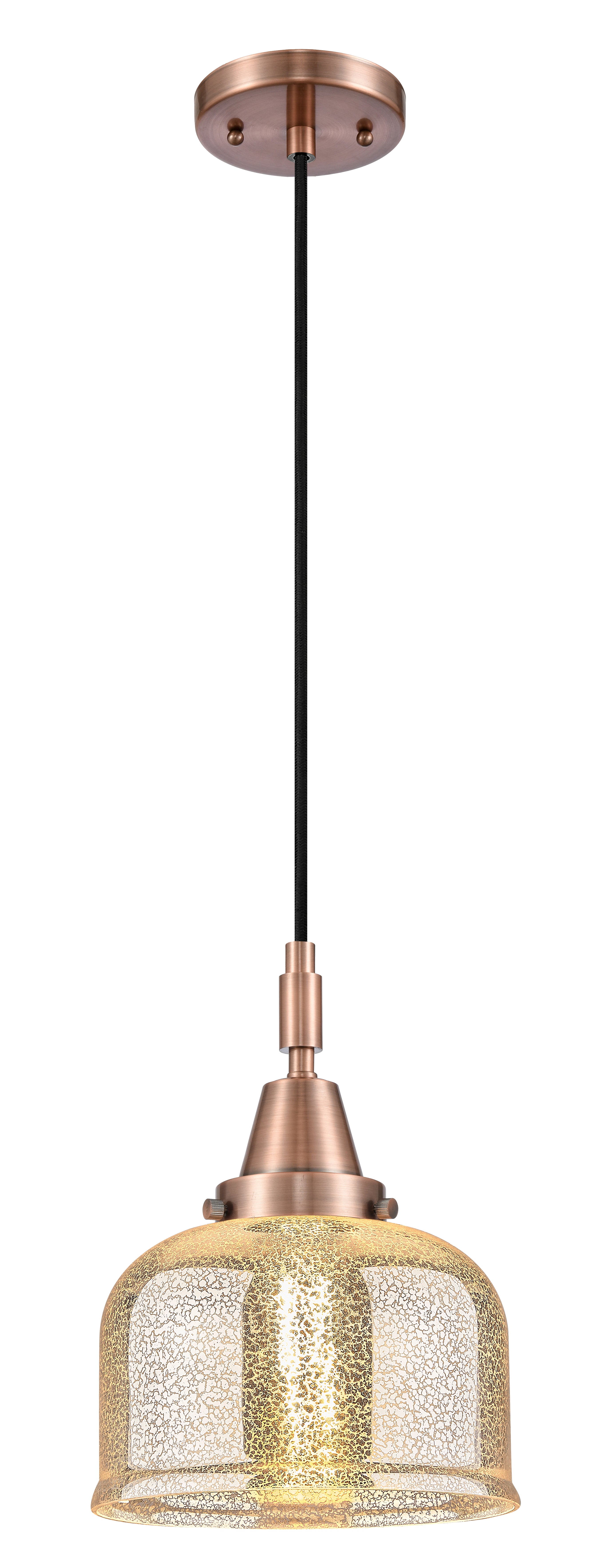 Caden Mini Pendant Antique Brass Glass Steel