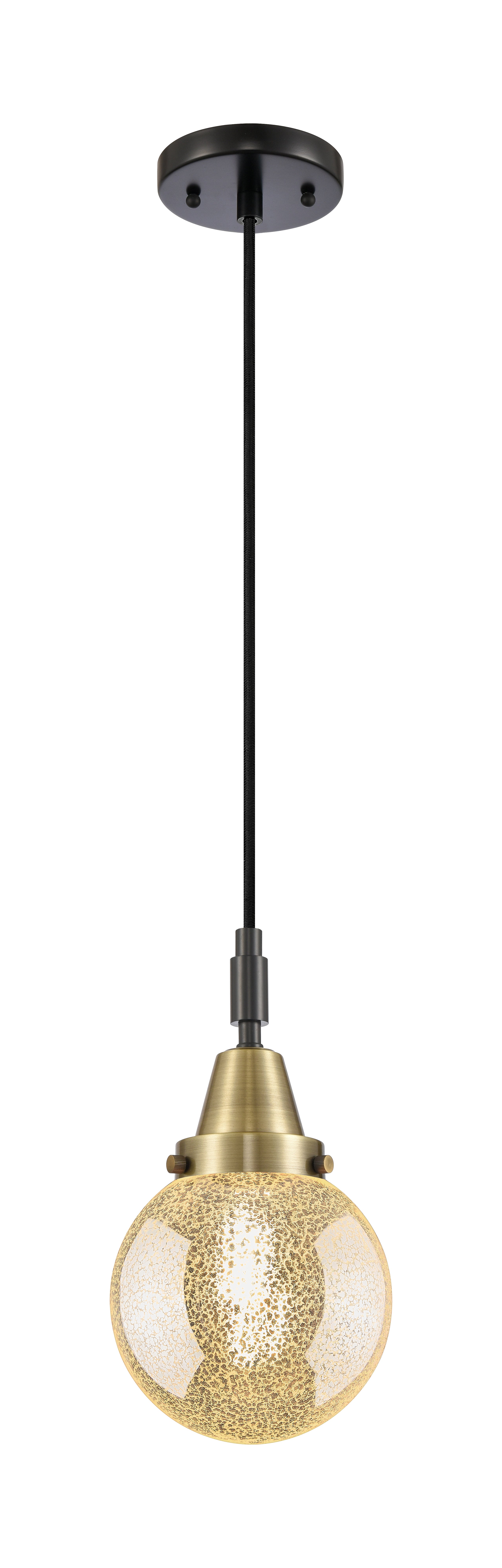 Caden Mini Pendant Brass Glass 6 Inch