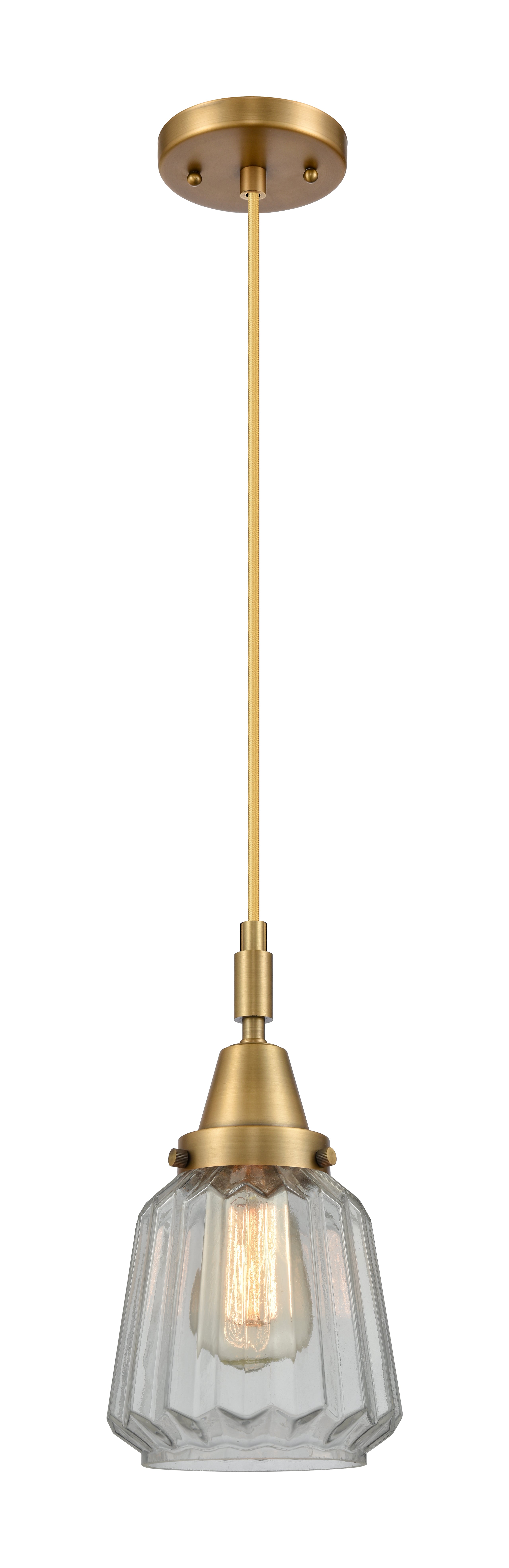 Caden Mini Pendant Antique Brass Glass