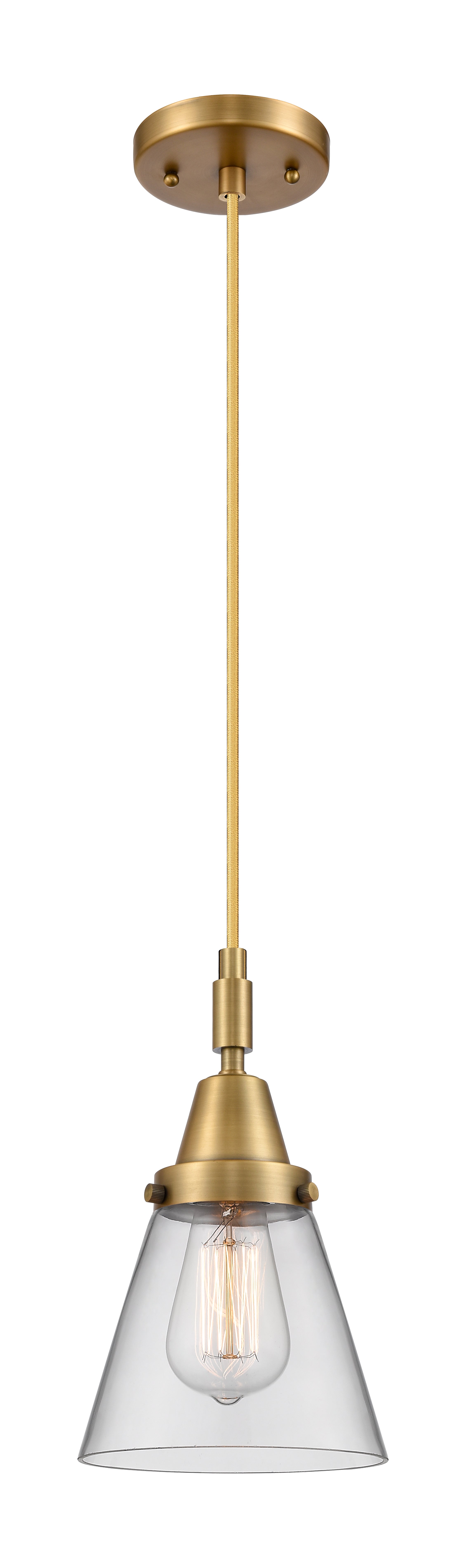 Caden Mini Pendant Antique Brass Glass Steel