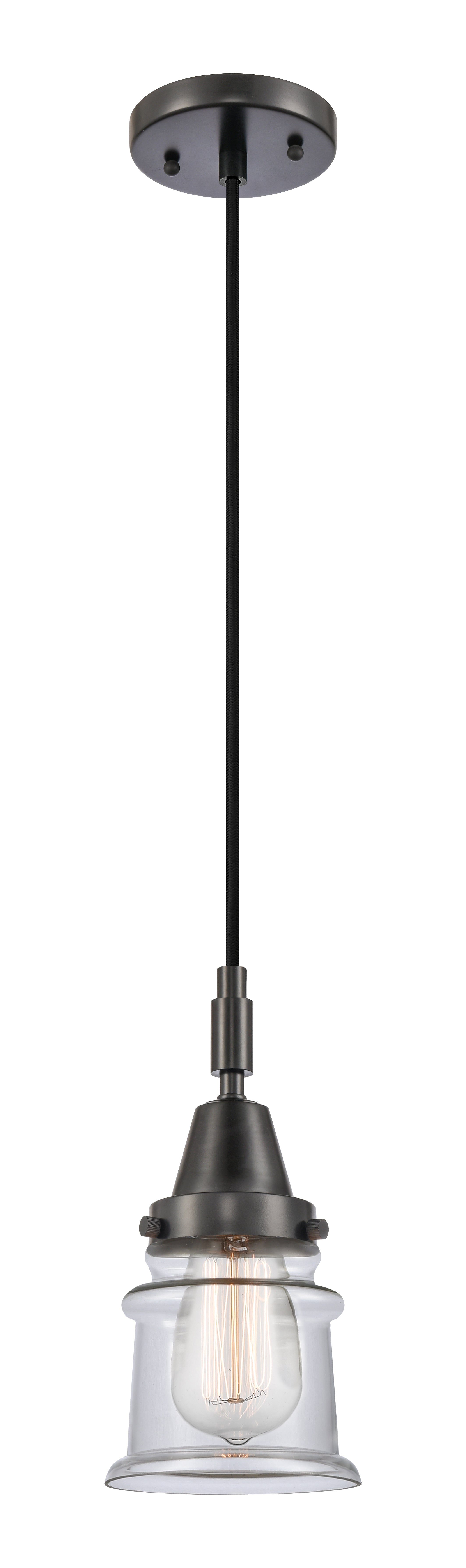 Caden Mini Pendant Glass Steel Antique Brass