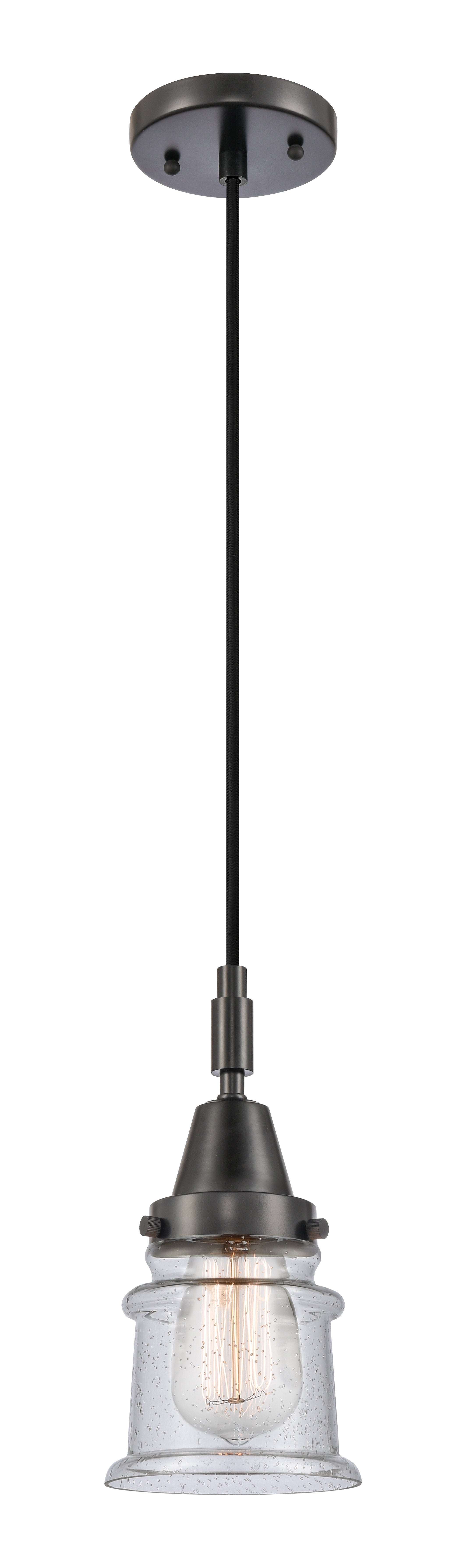 Caden Mini Pendant Glass Steel Antique Brass