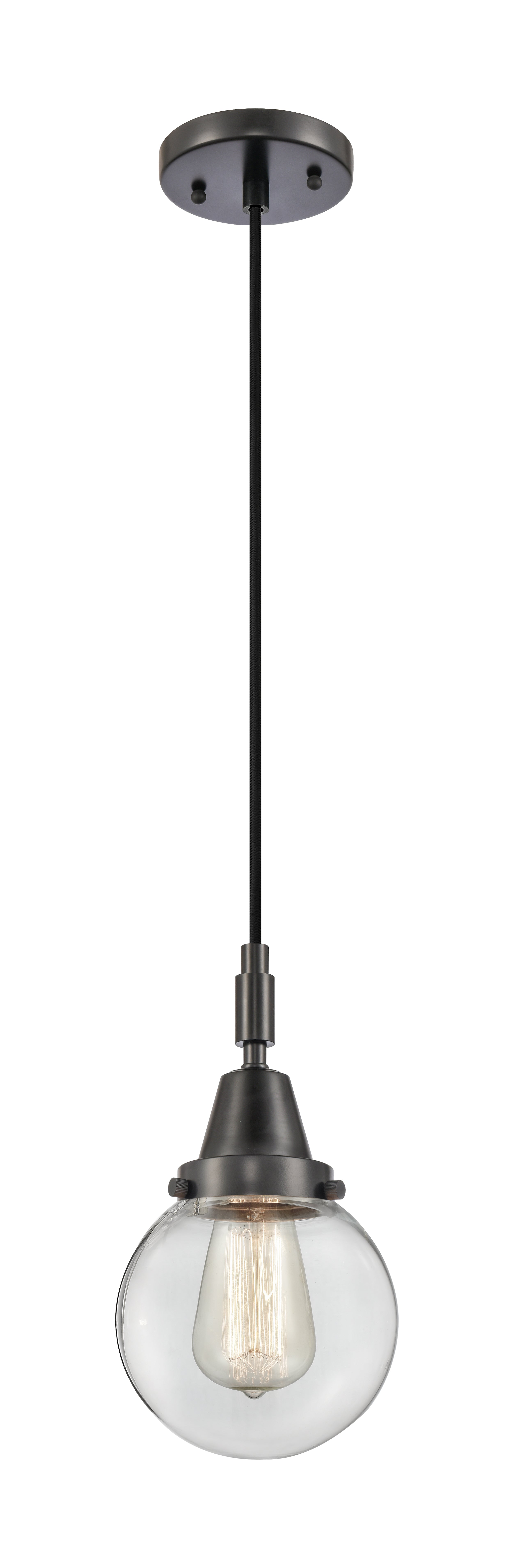 Caden Mini Pendant Brass Glass 6 Inch