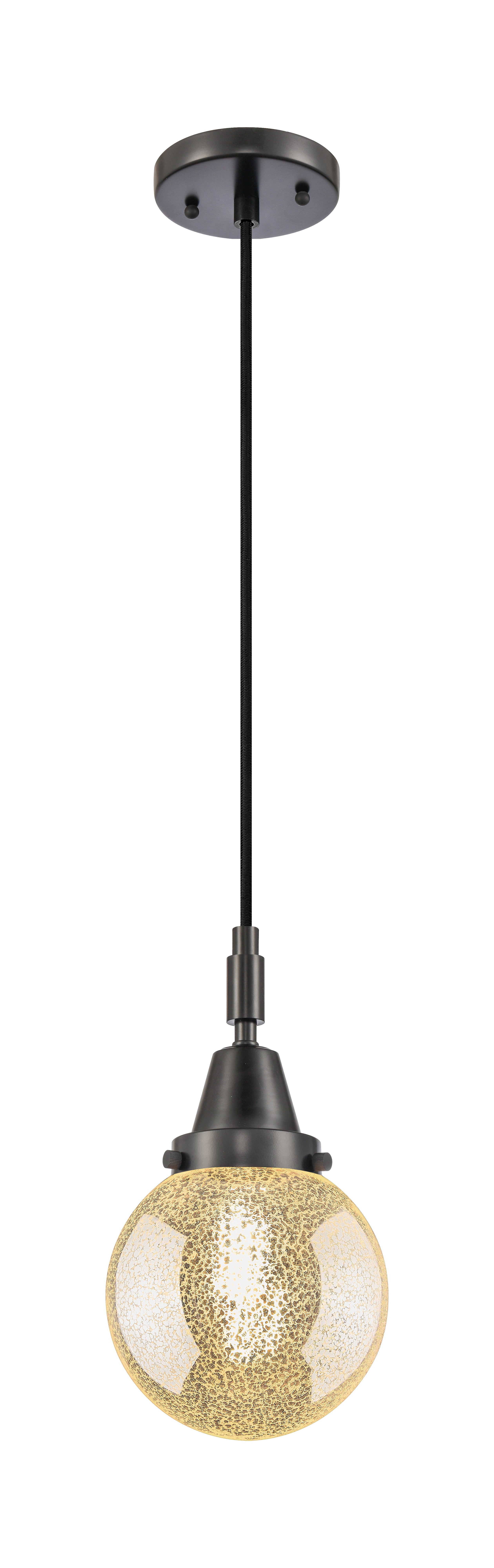 Caden Mini Pendant Brass Glass 6 Inch