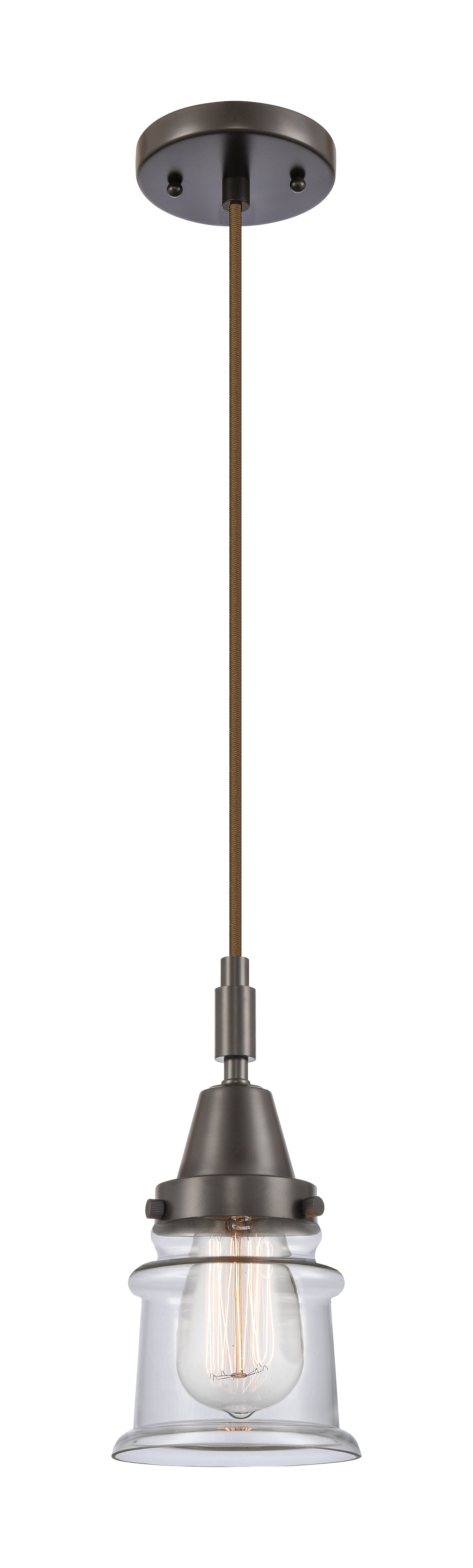 Caden Mini Pendant Glass Steel Antique Brass