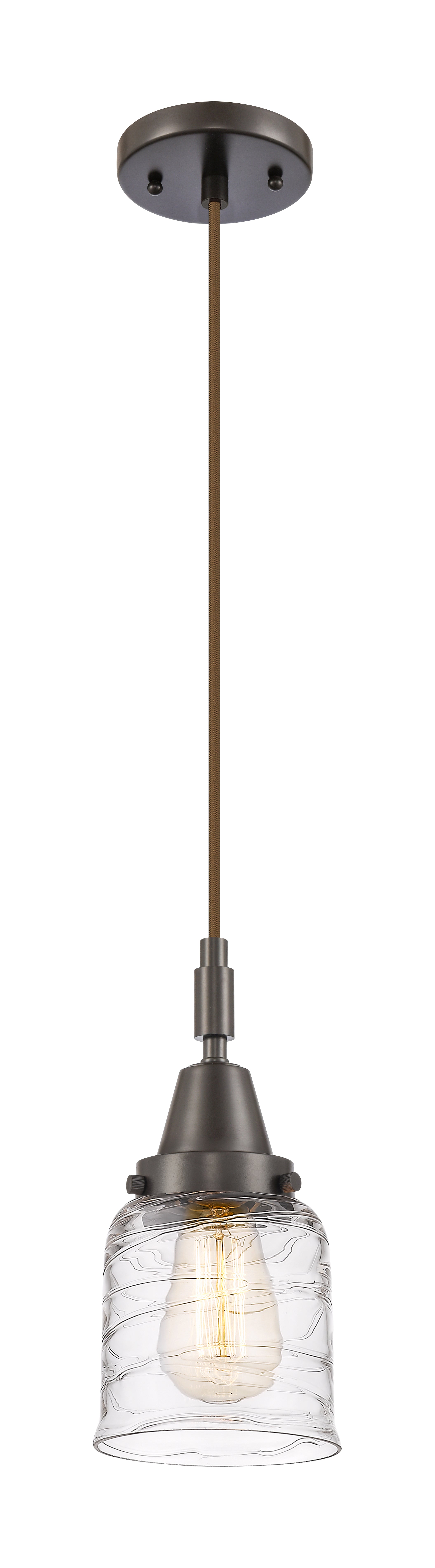 Caden Mini Pendant Antique Brass Glass