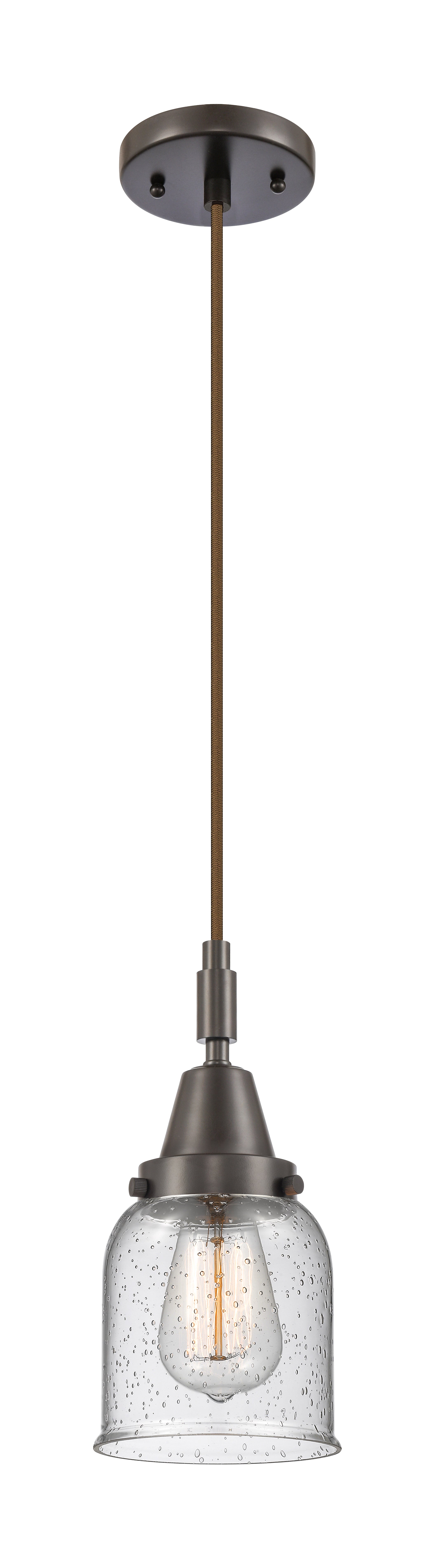 Caden Mini Pendant Antique Brass Glass