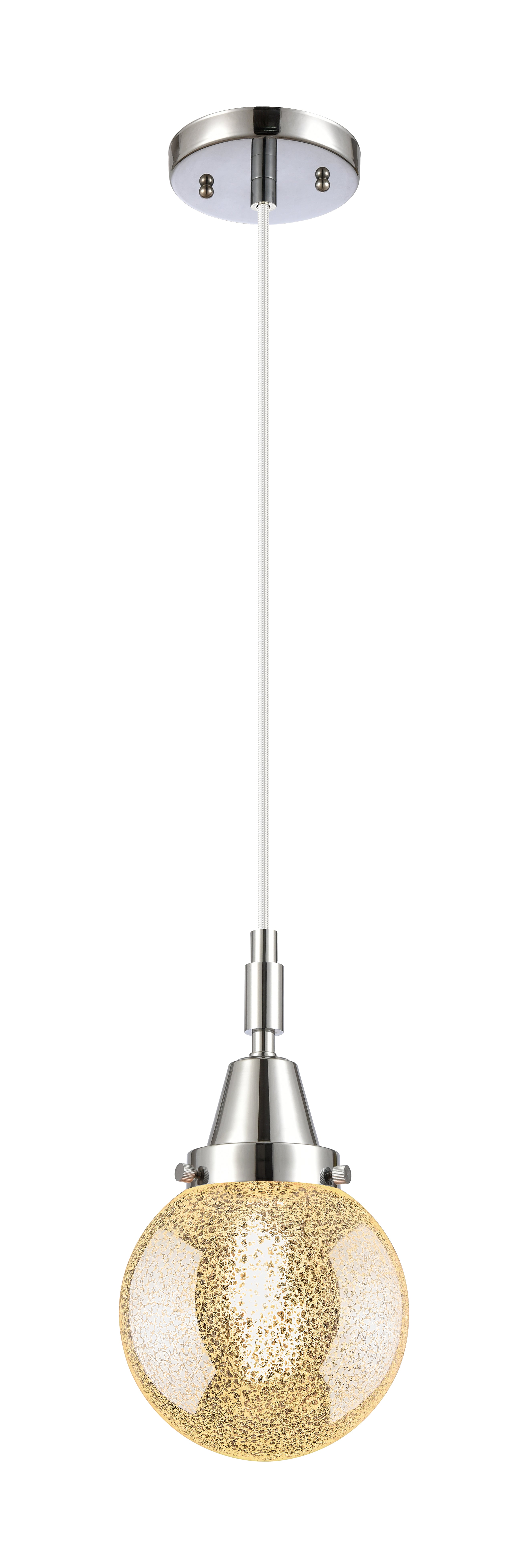 Caden Mini Pendant Brass Glass 6 Inch
