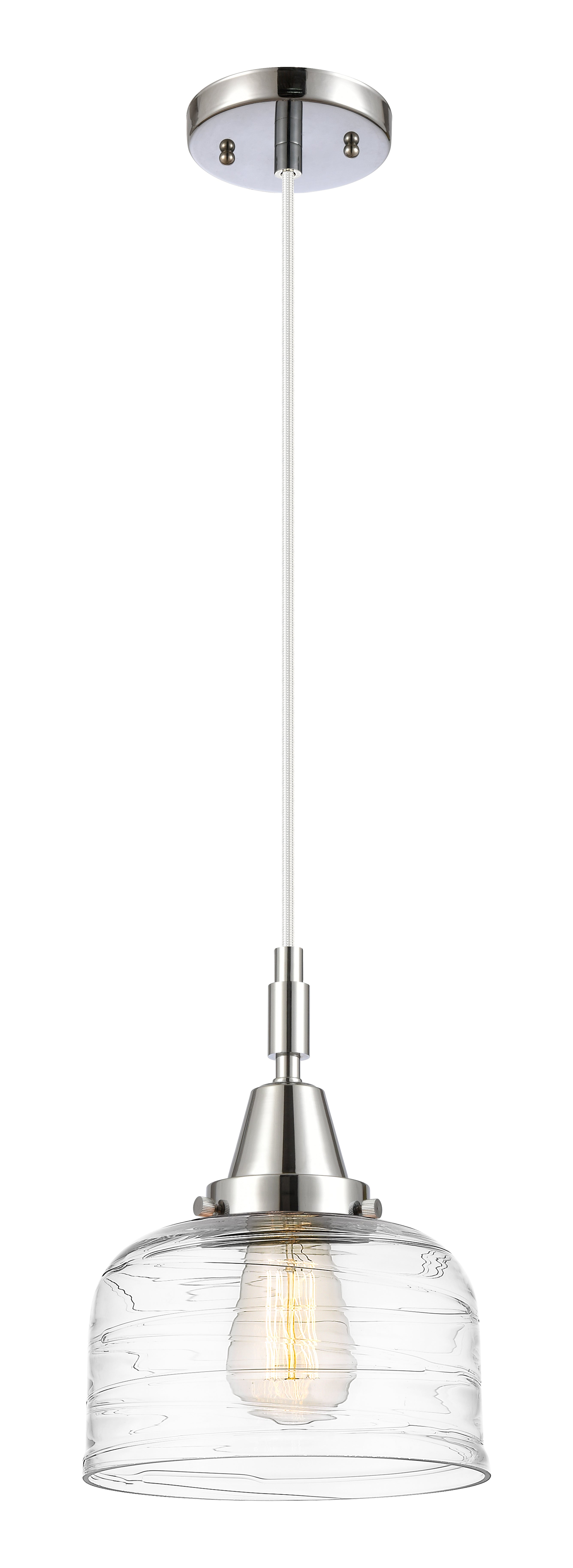 Caden Mini Pendant Glass Steel Antique Brass