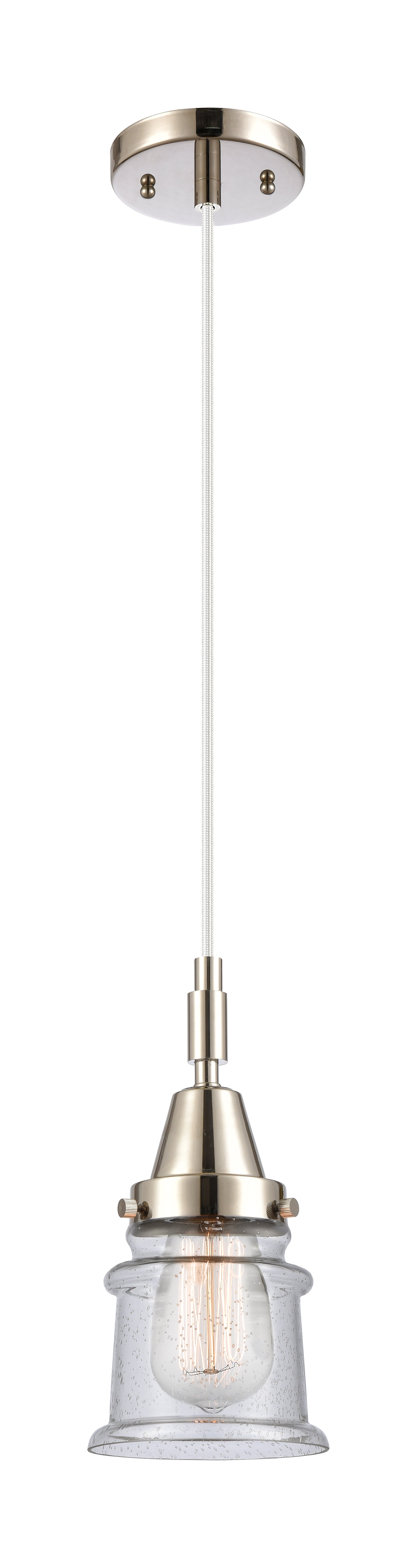 Caden Mini Pendant Glass Steel Antique Brass