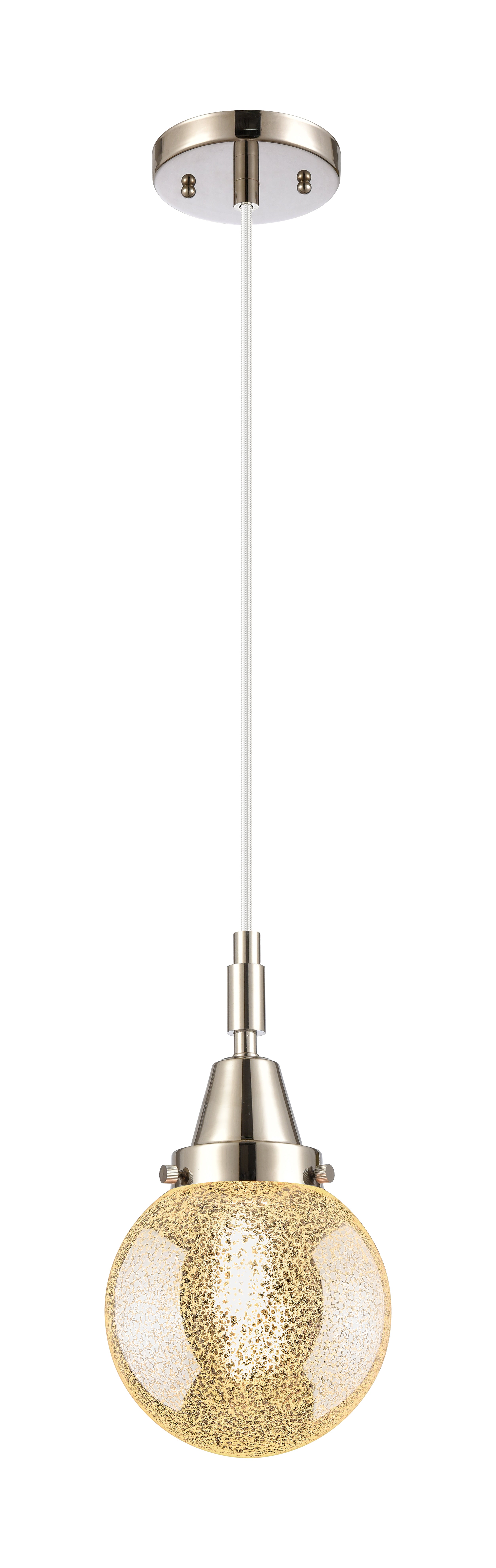 Caden Mini Pendant Brass Glass 6 Inch
