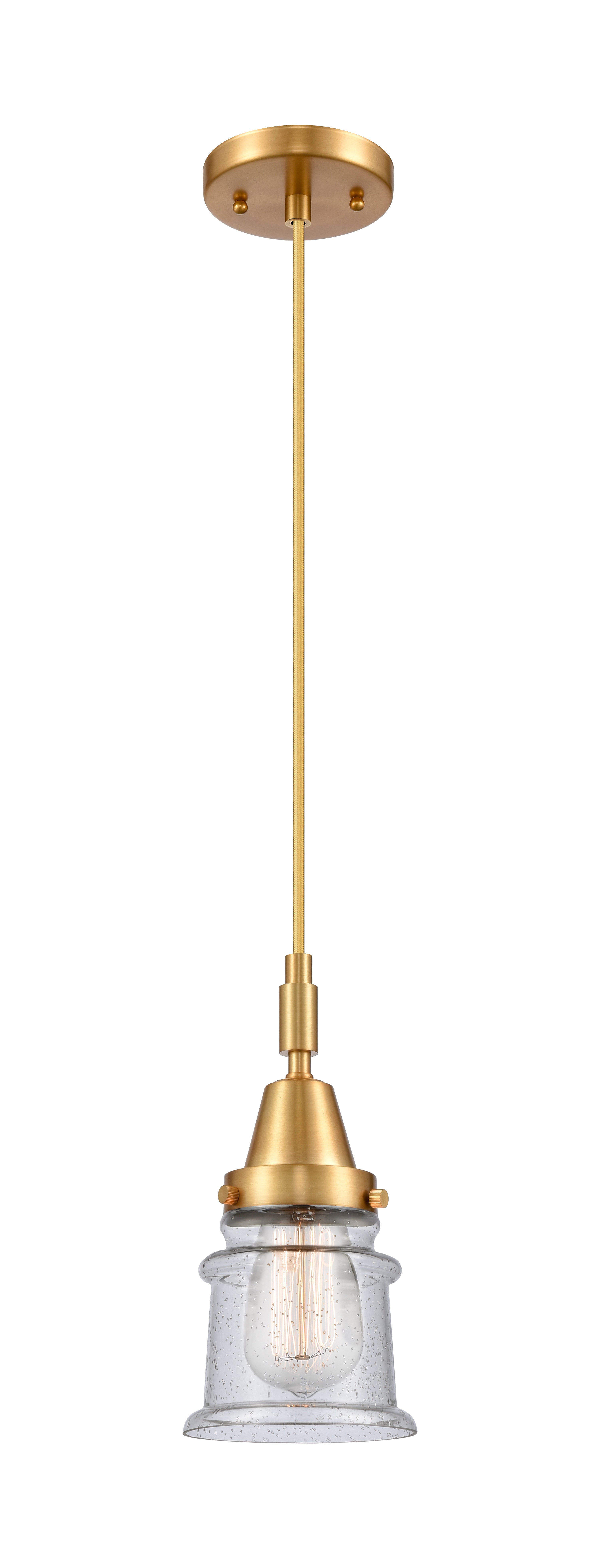 Caden Mini Pendant Glass Steel Antique Brass
