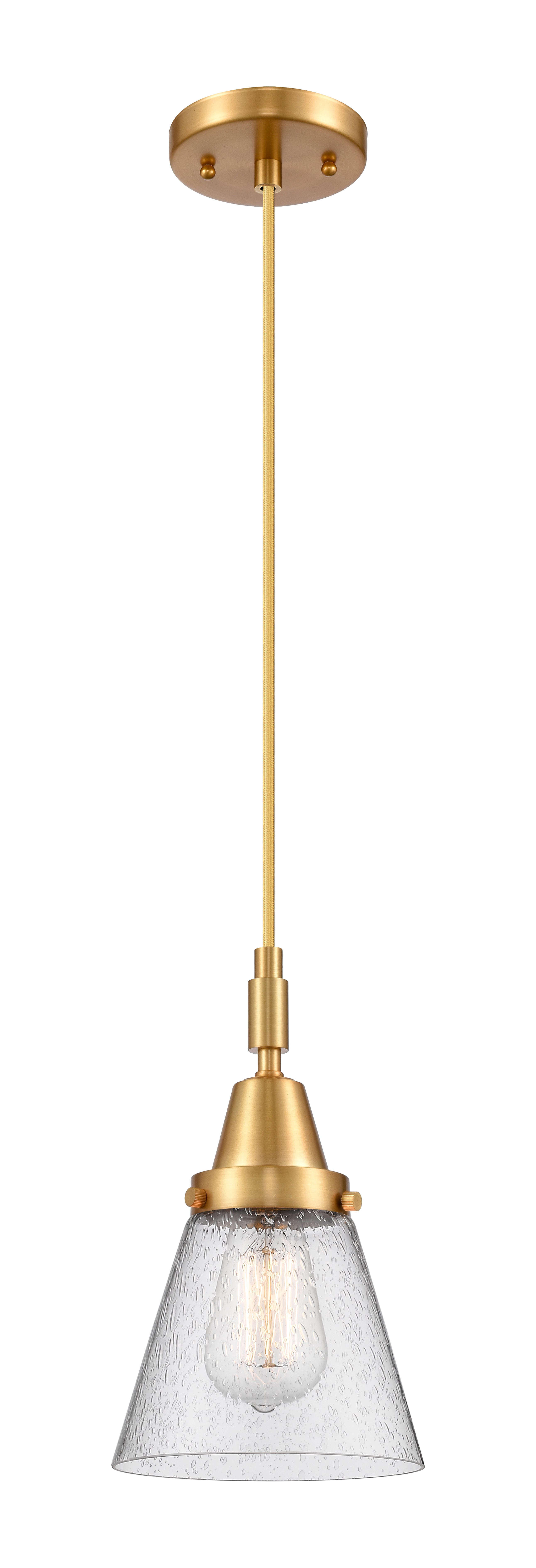 Caden Mini Pendant Antique Brass Glass Steel
