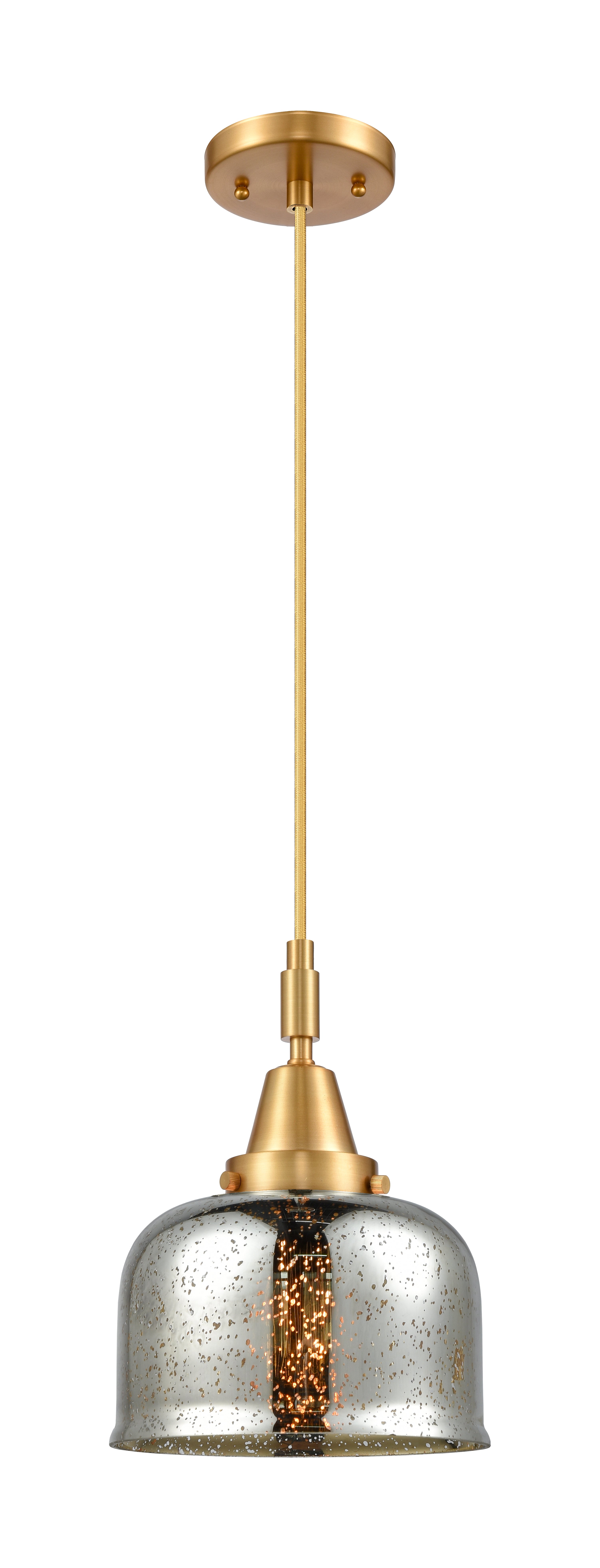 Caden Mini Pendant Antique Brass Glass Steel