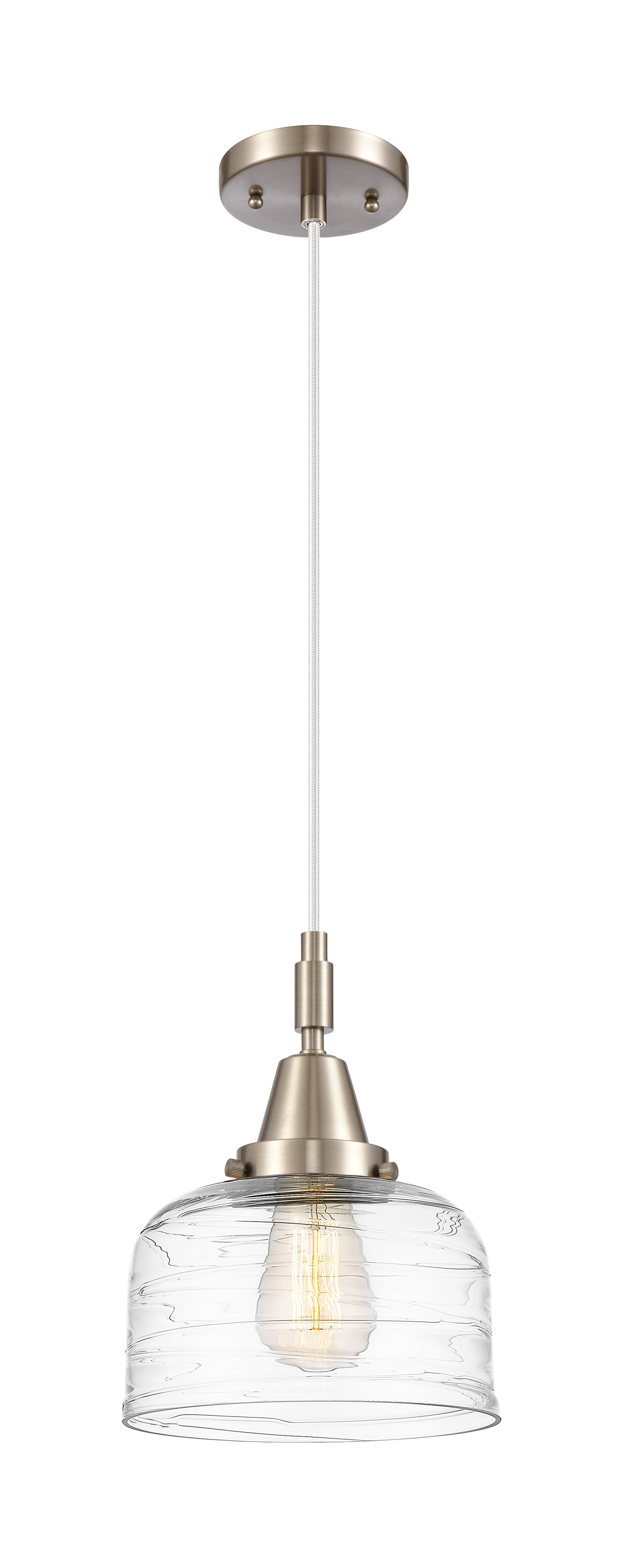 Caden Mini Pendant Glass Steel Antique Brass