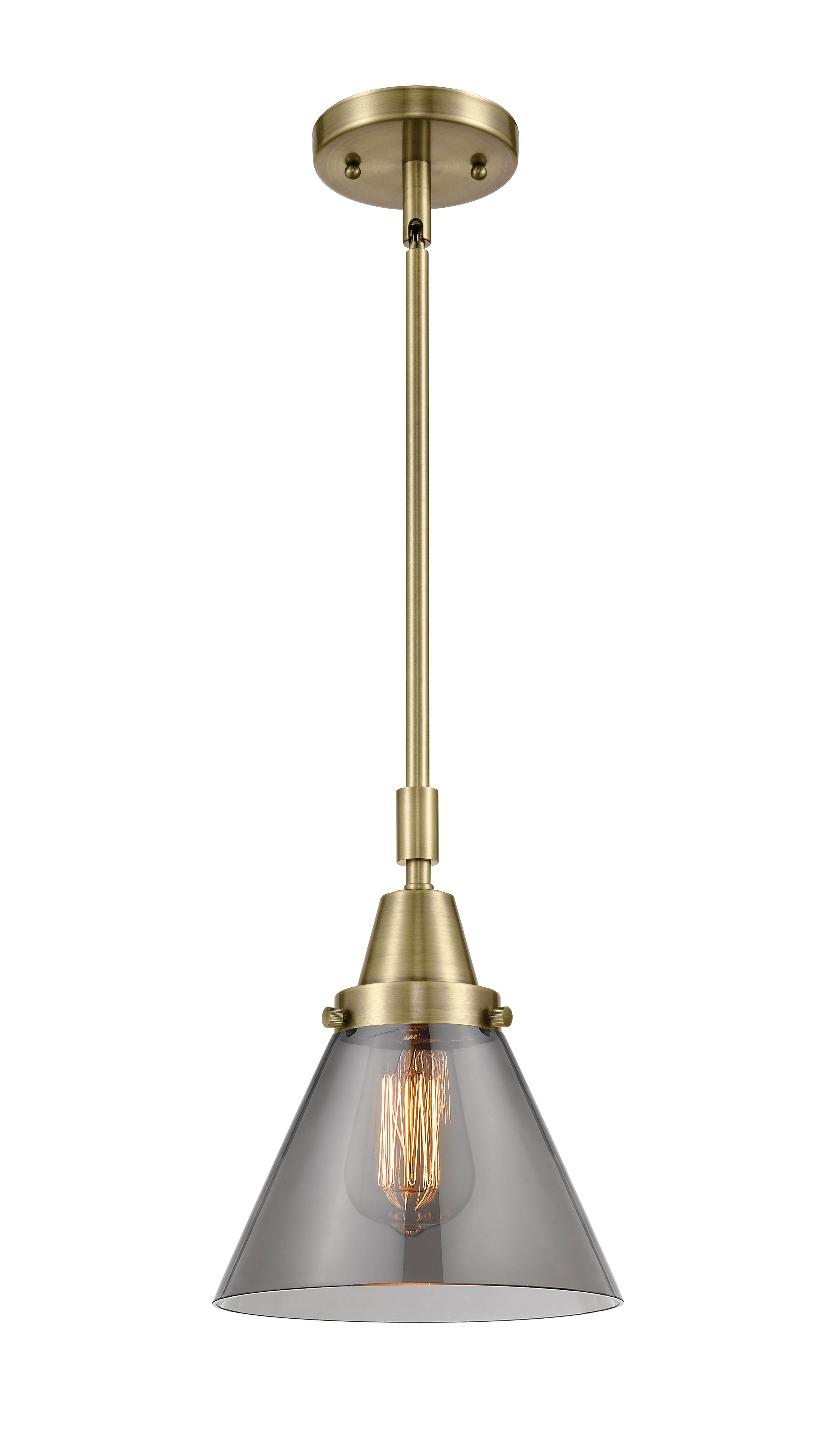 Caden Mini Pendant Antique Brass Glass