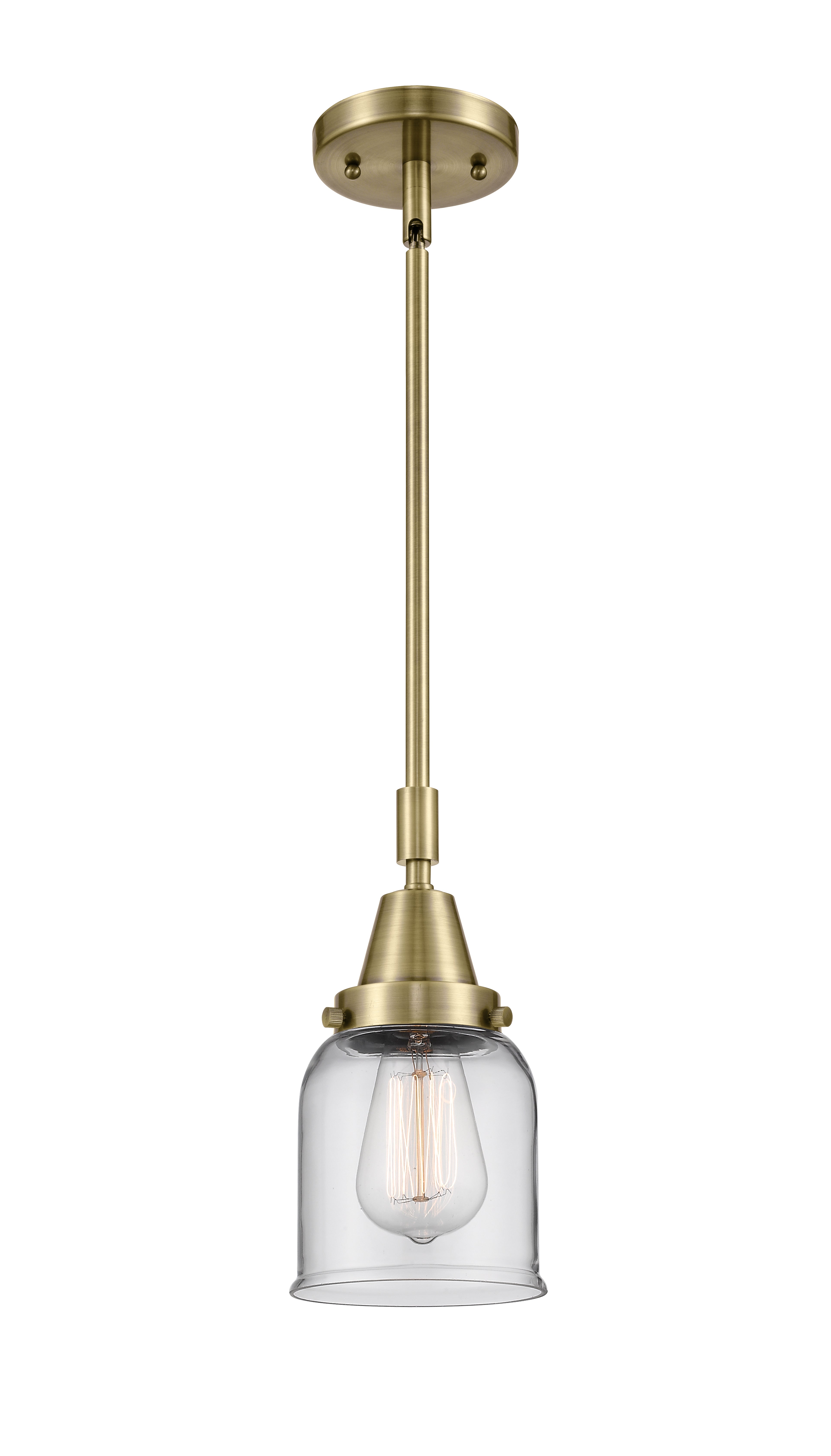 Caden Mini Pendant Antique Brass Glass