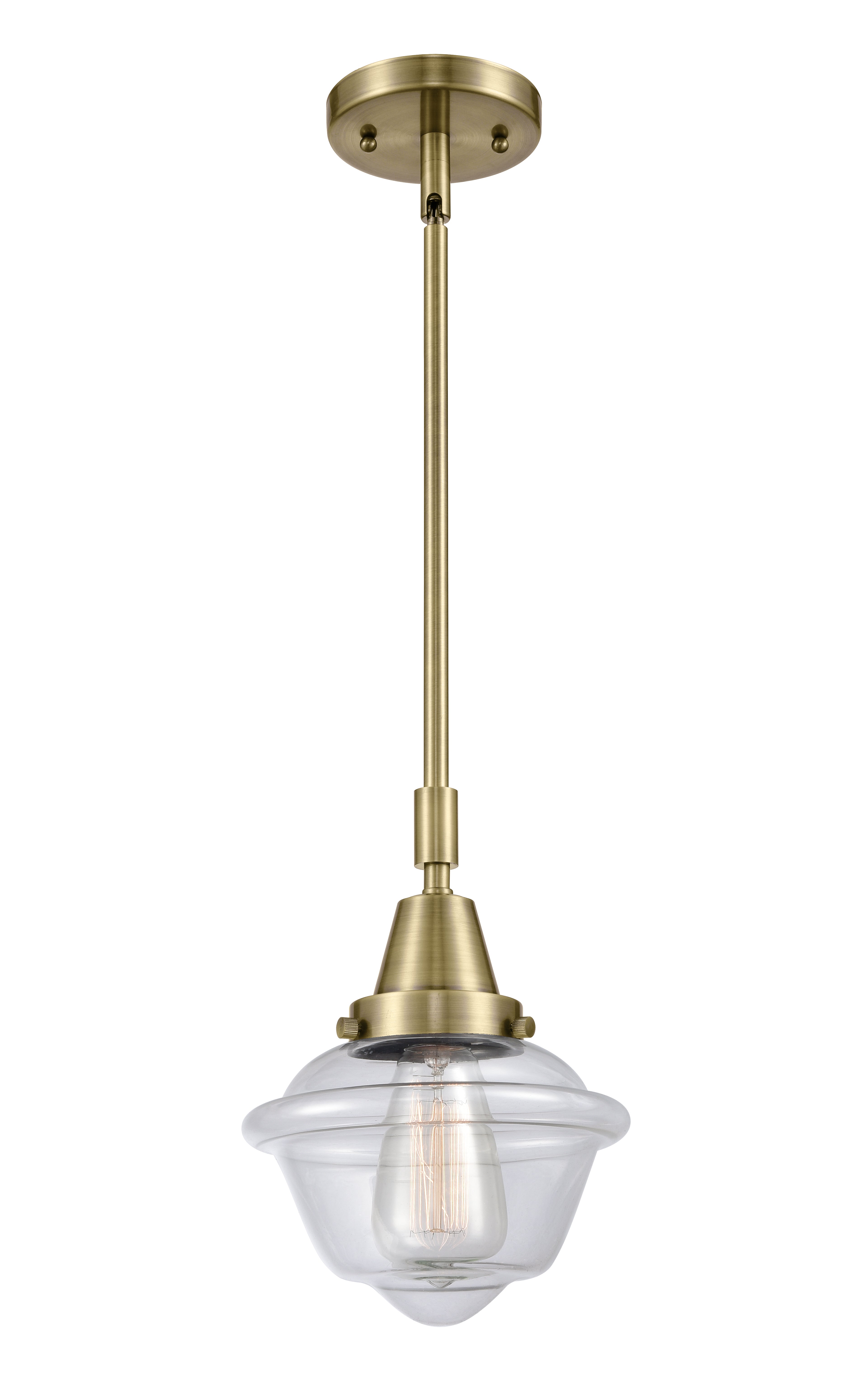 Caden Mini Pendant Antique Brass Glass