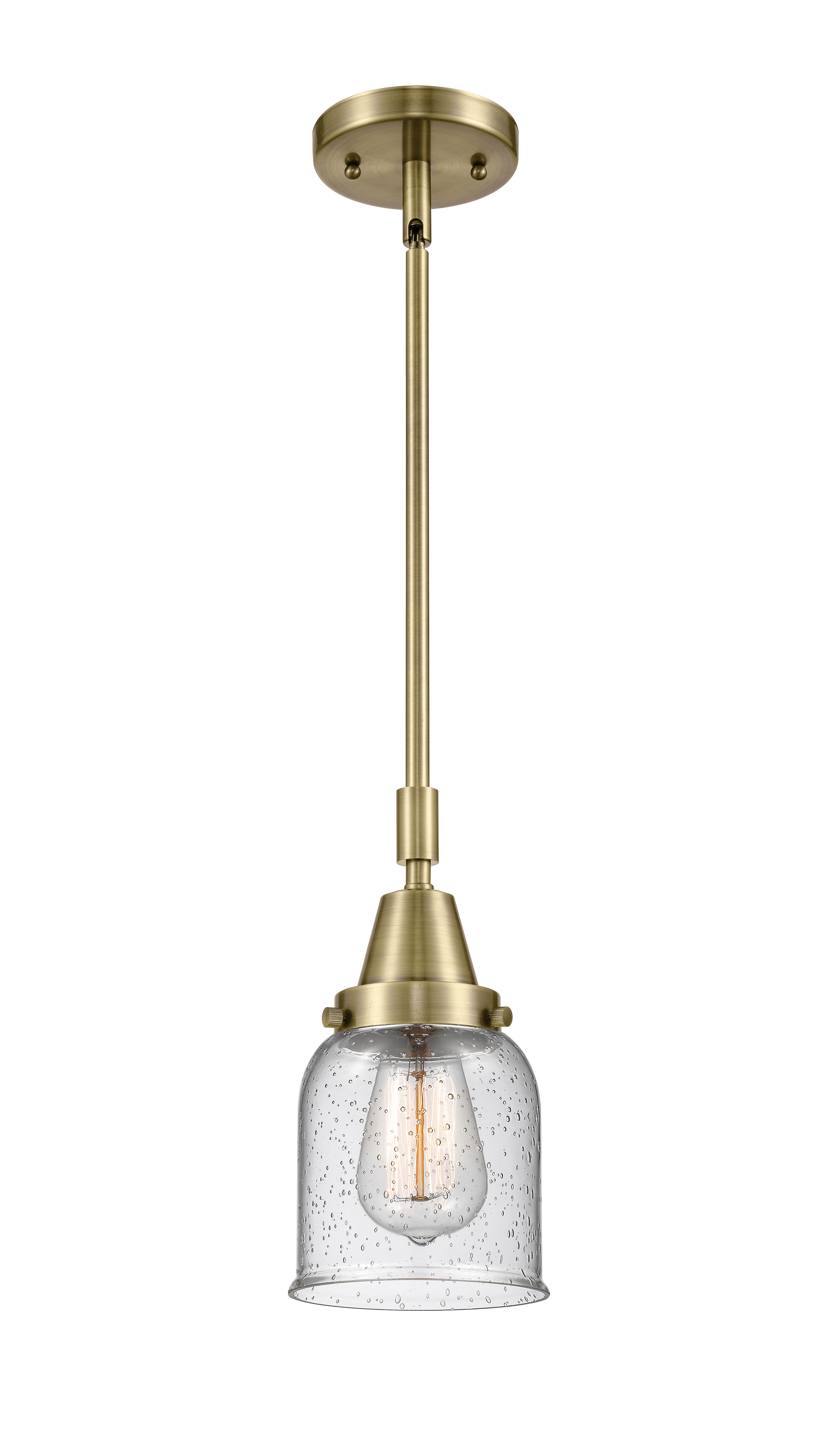 Caden Mini Pendant Antique Brass Glass