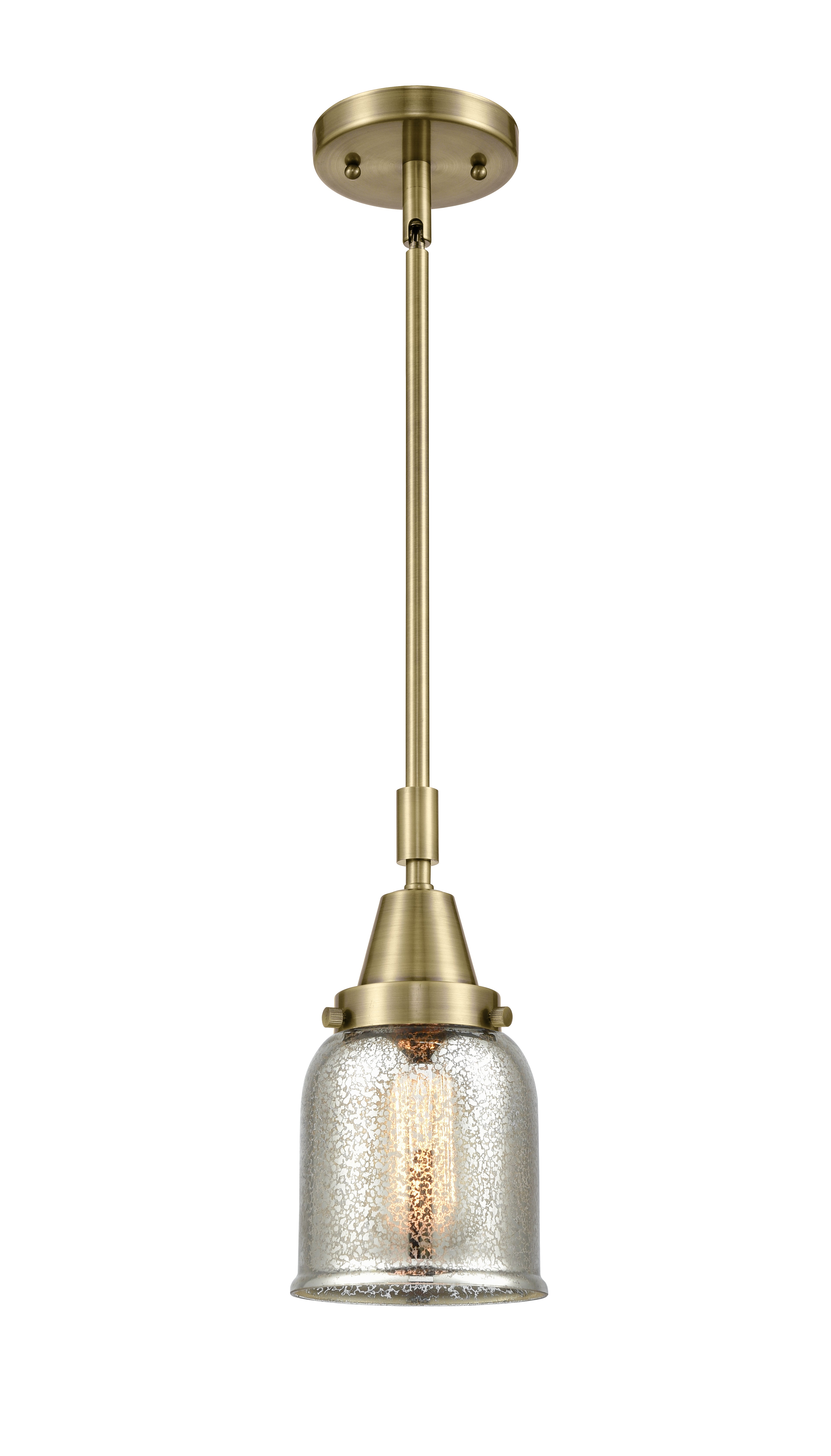 Caden Mini Pendant Antique Brass Glass