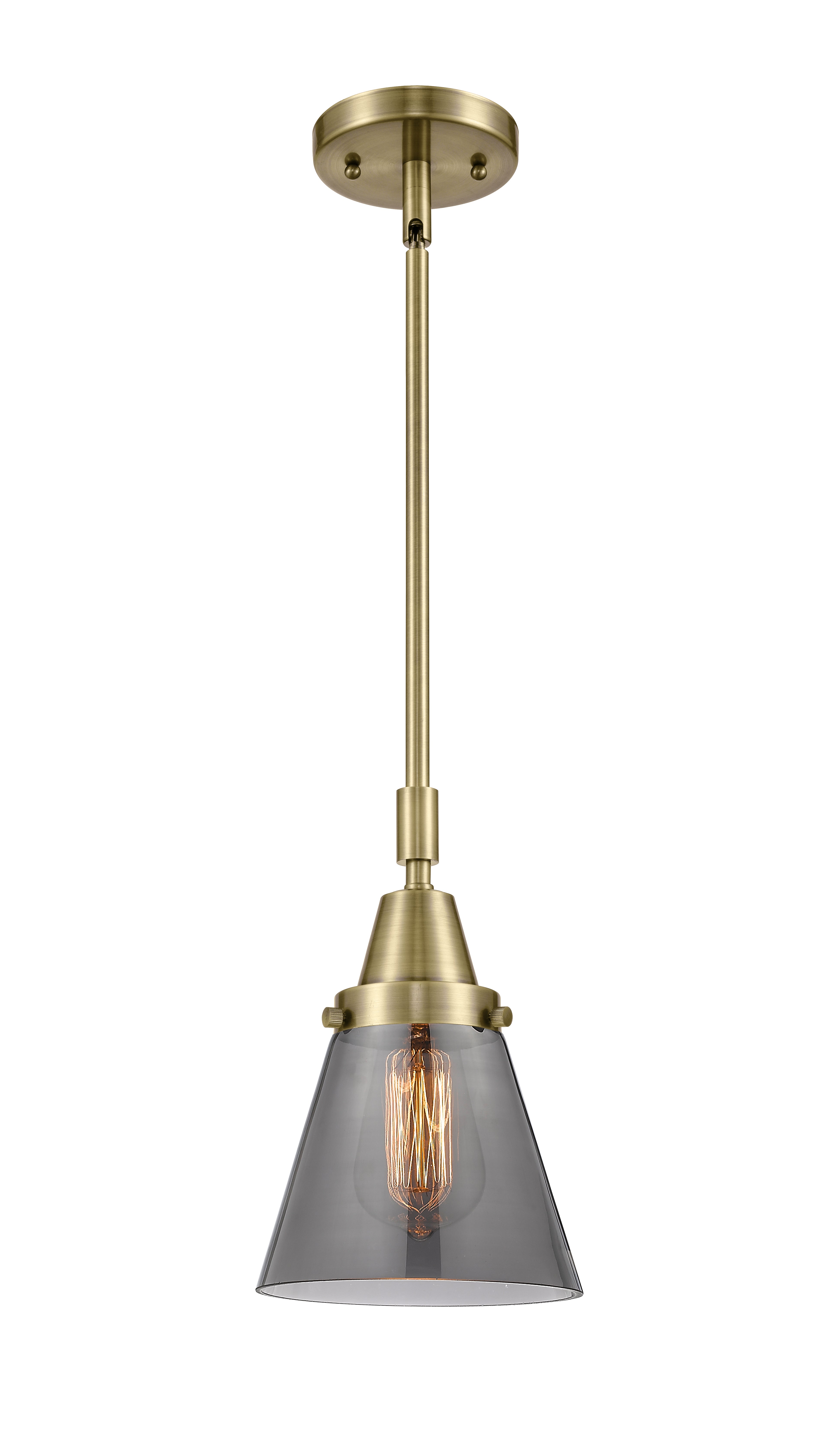 Caden Mini Pendant Antique Brass Glass