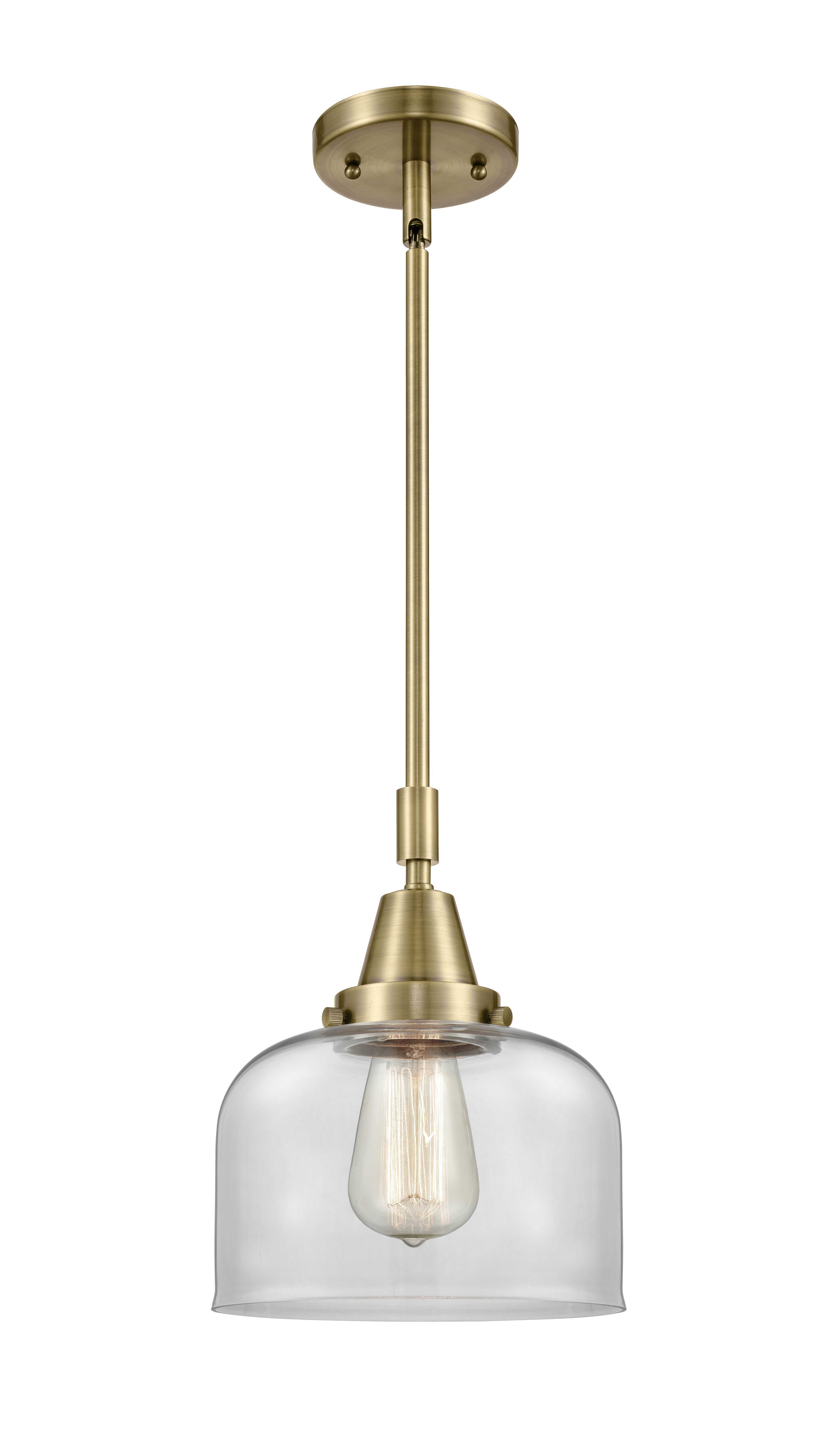 Caden Mini Pendant Antique Brass Glass