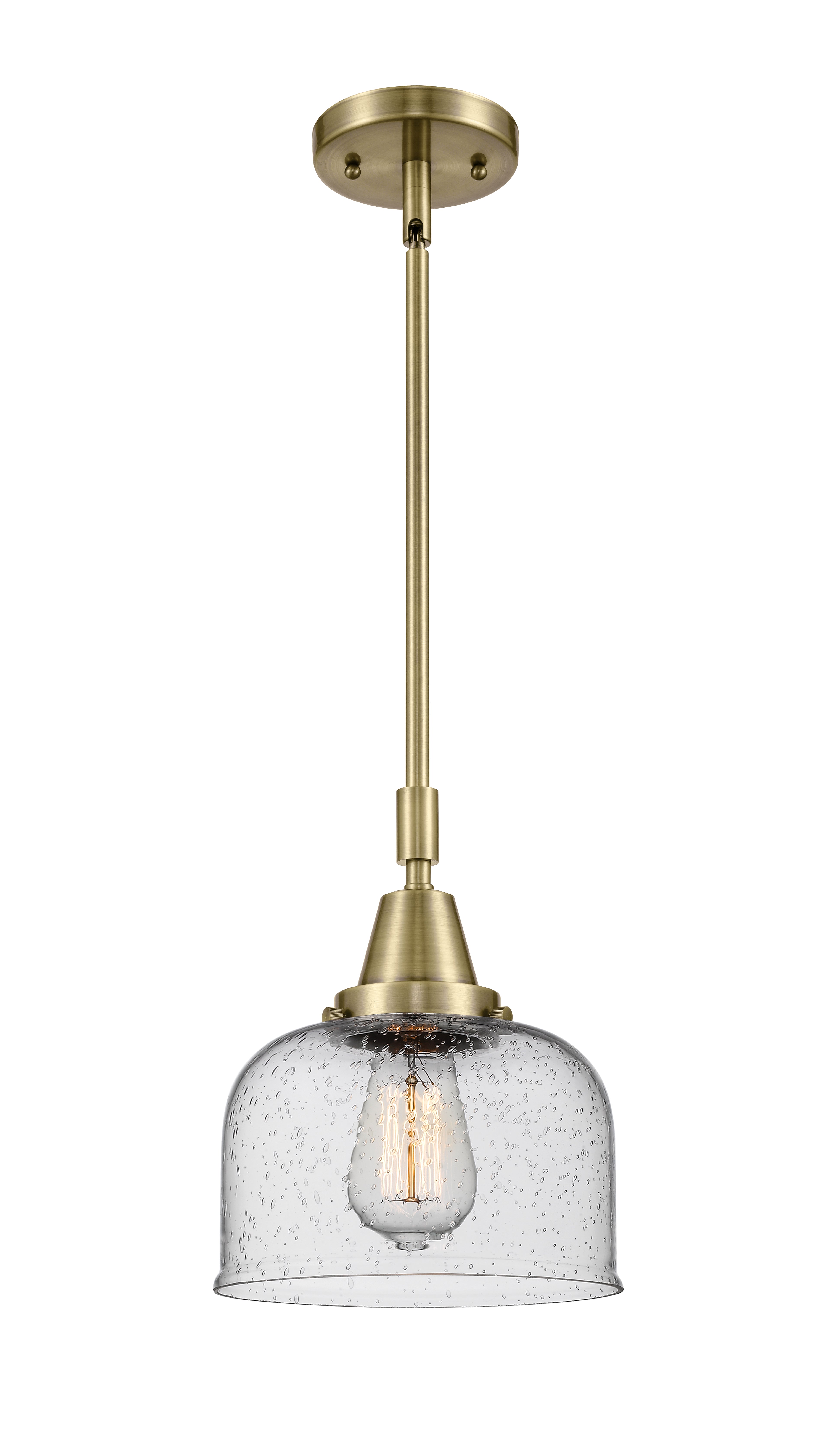 Caden Mini Pendant Antique Brass Glass