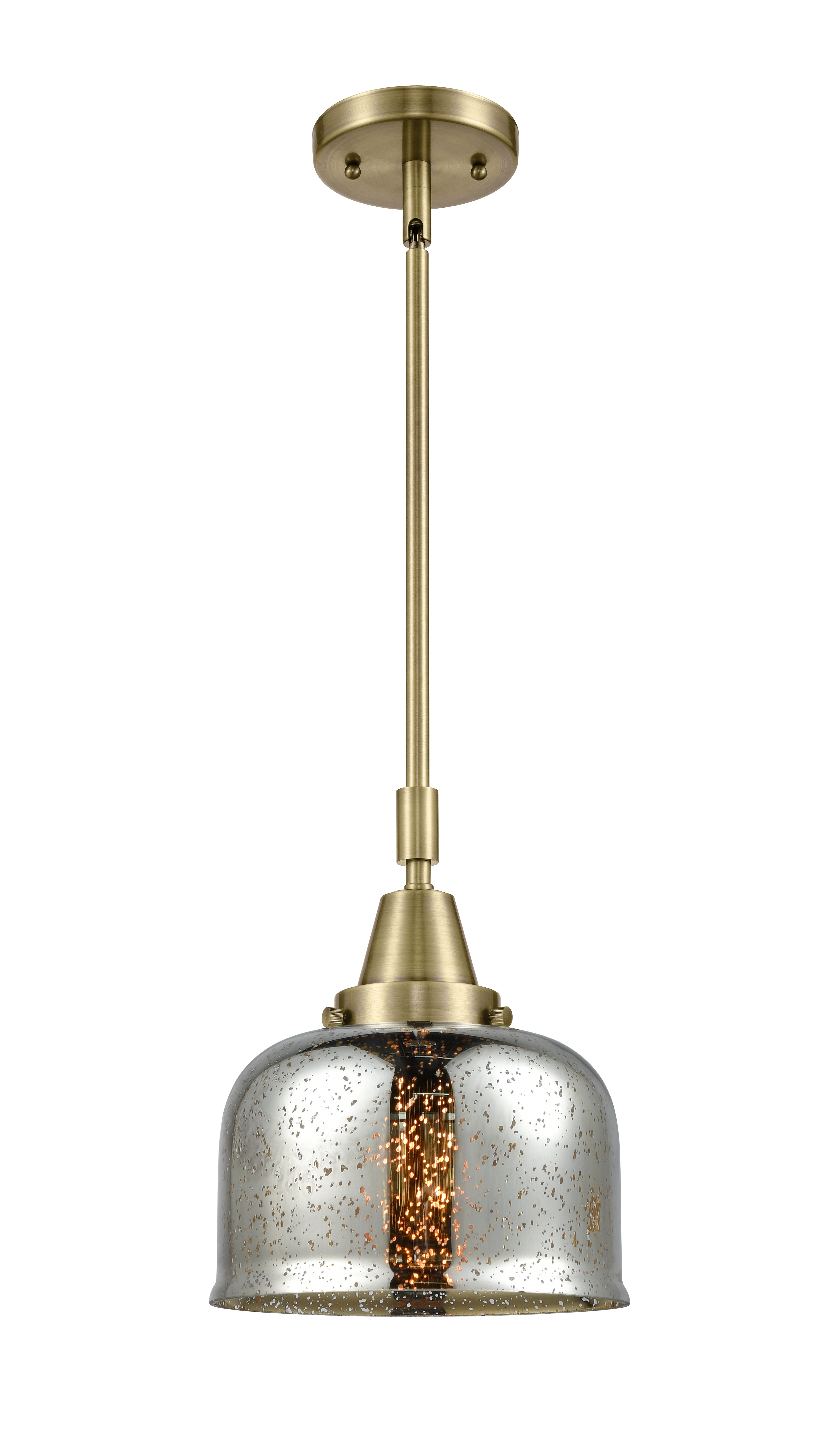 Caden Mini Pendant Antique Brass Glass