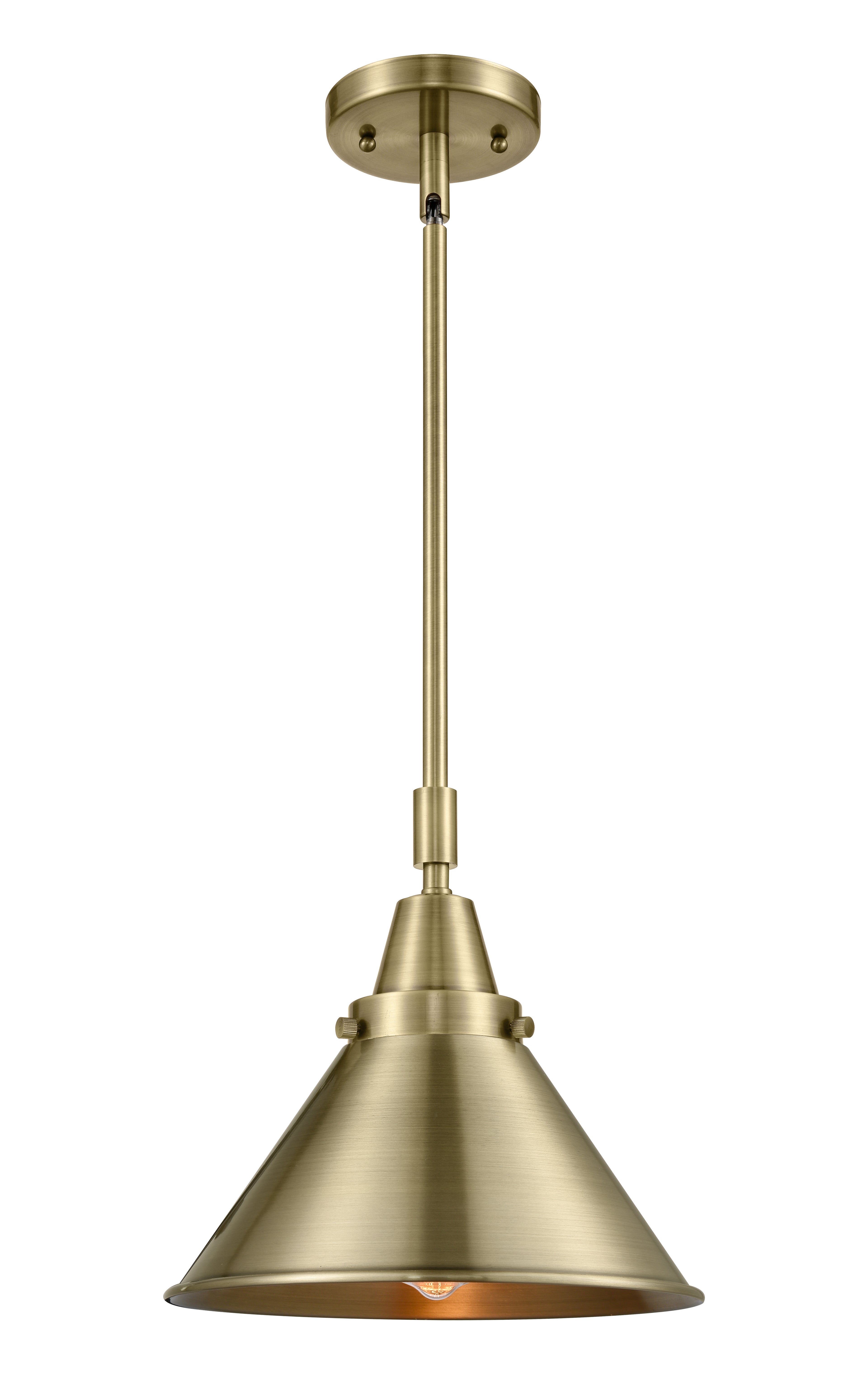 Caden Mini Pendant Dimmer Steel Antique Brass