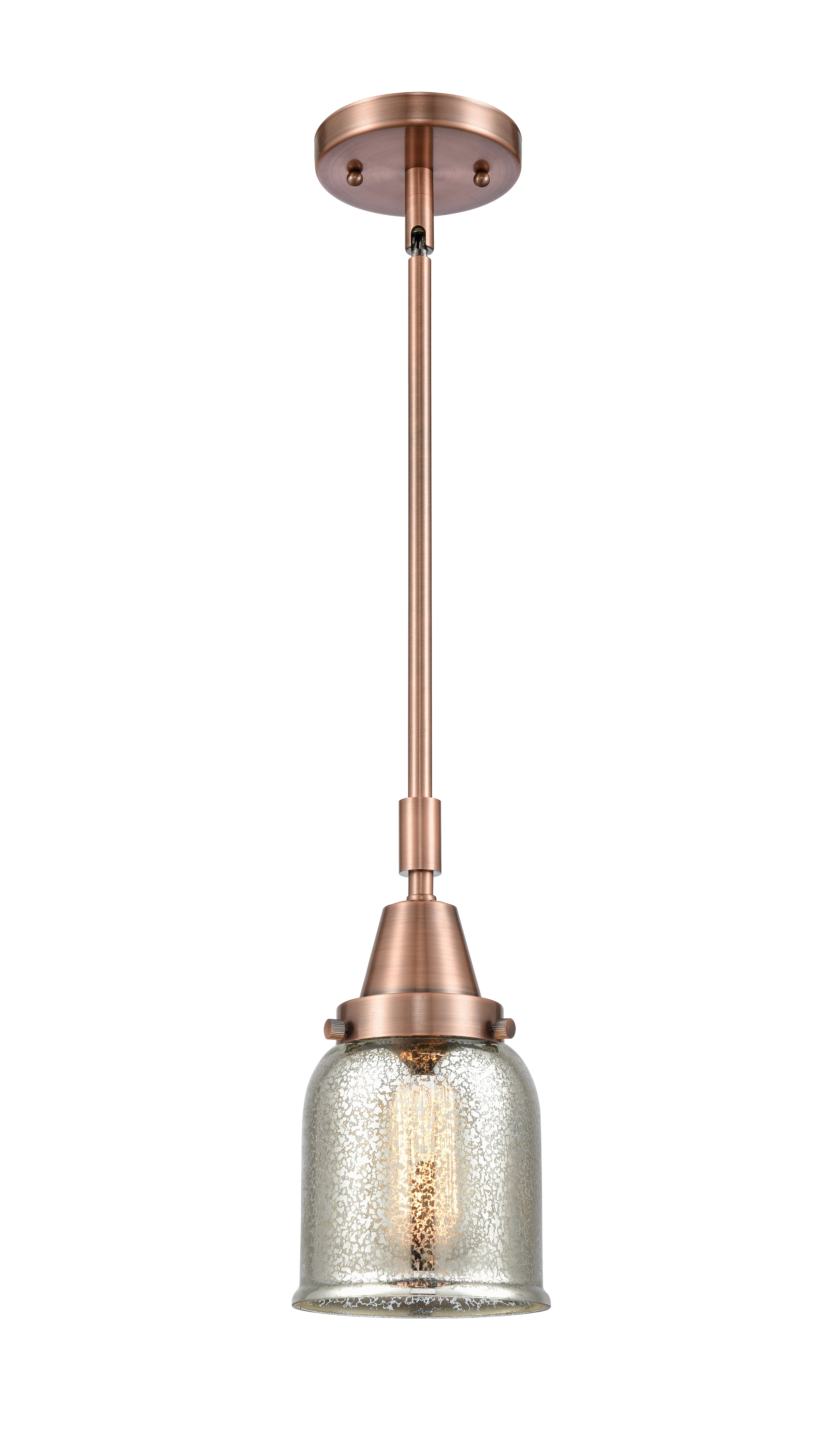 Caden Mini Pendant Antique Brass Glass
