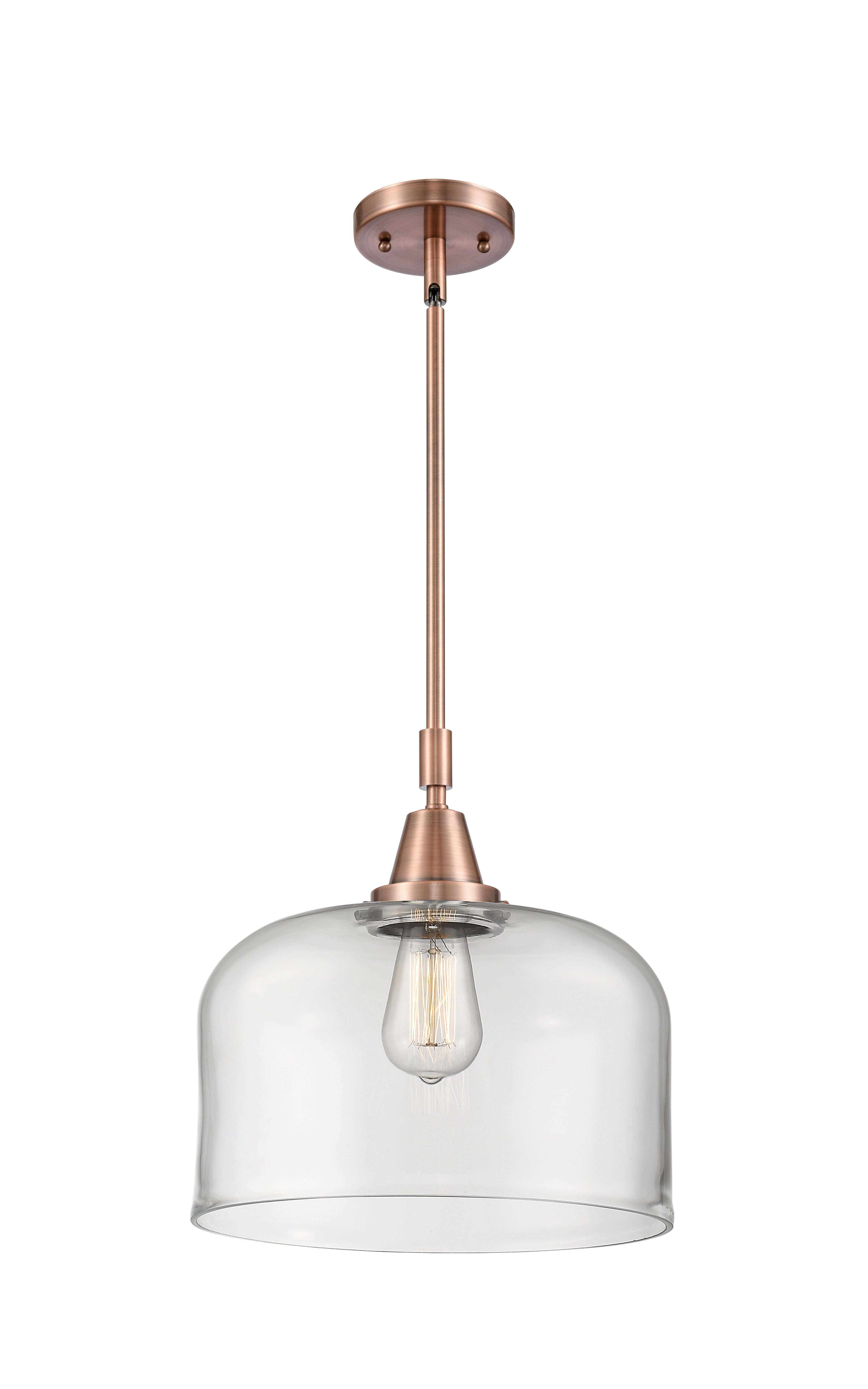 Caden Mini Pendant Antique Brass Glass