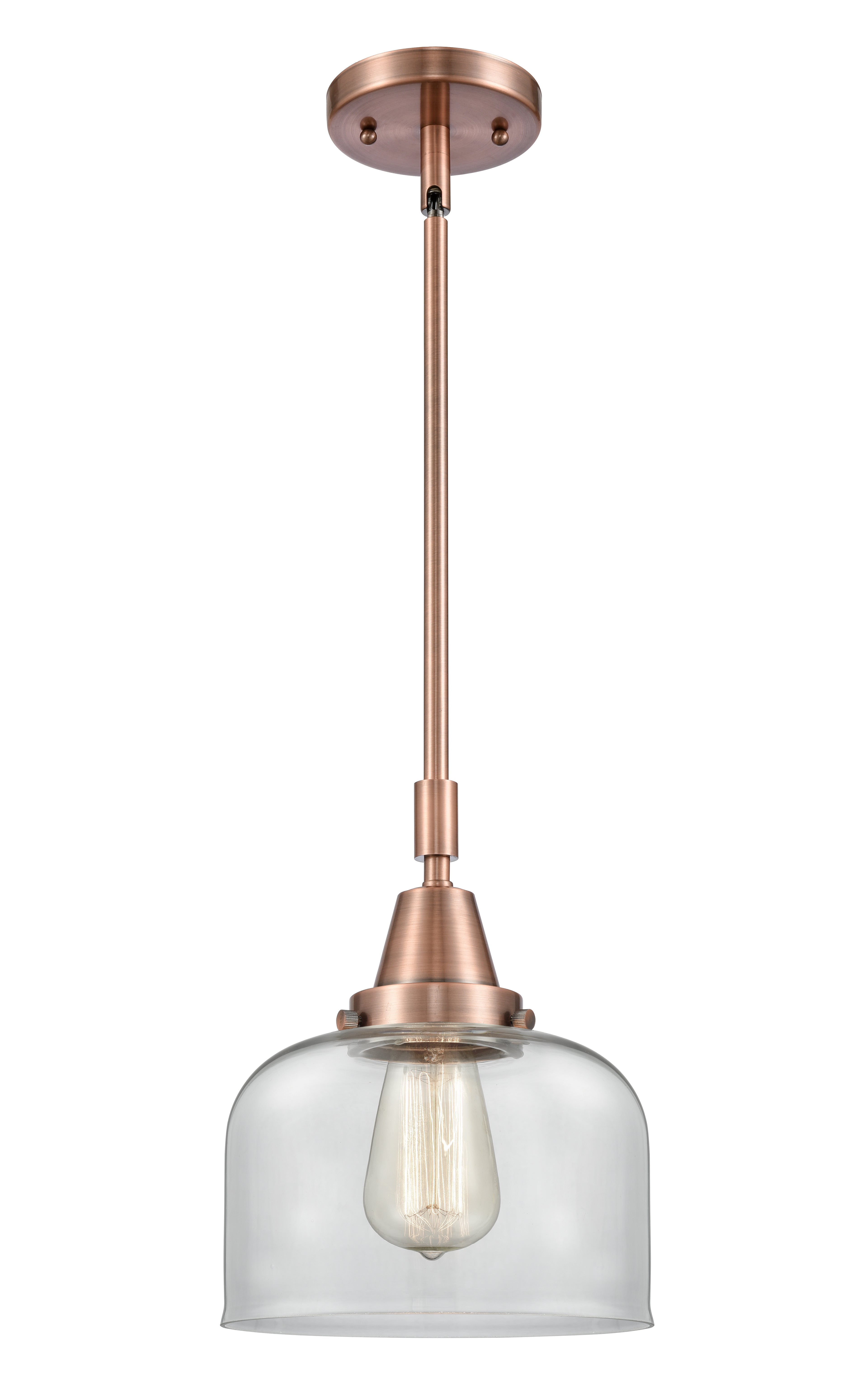 Caden Mini Pendant Antique Brass Glass
