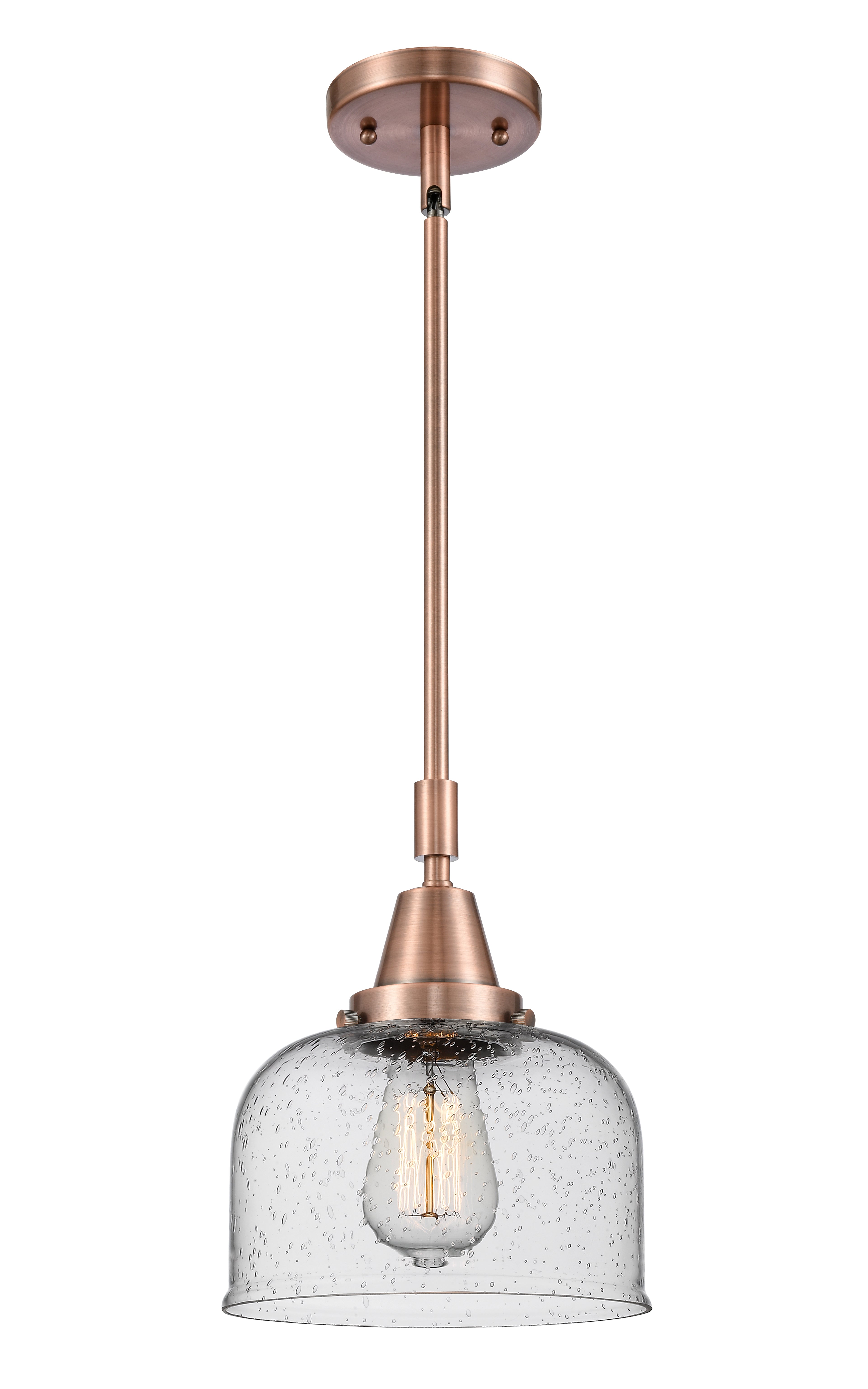 Caden Mini Pendant Antique Brass Glass