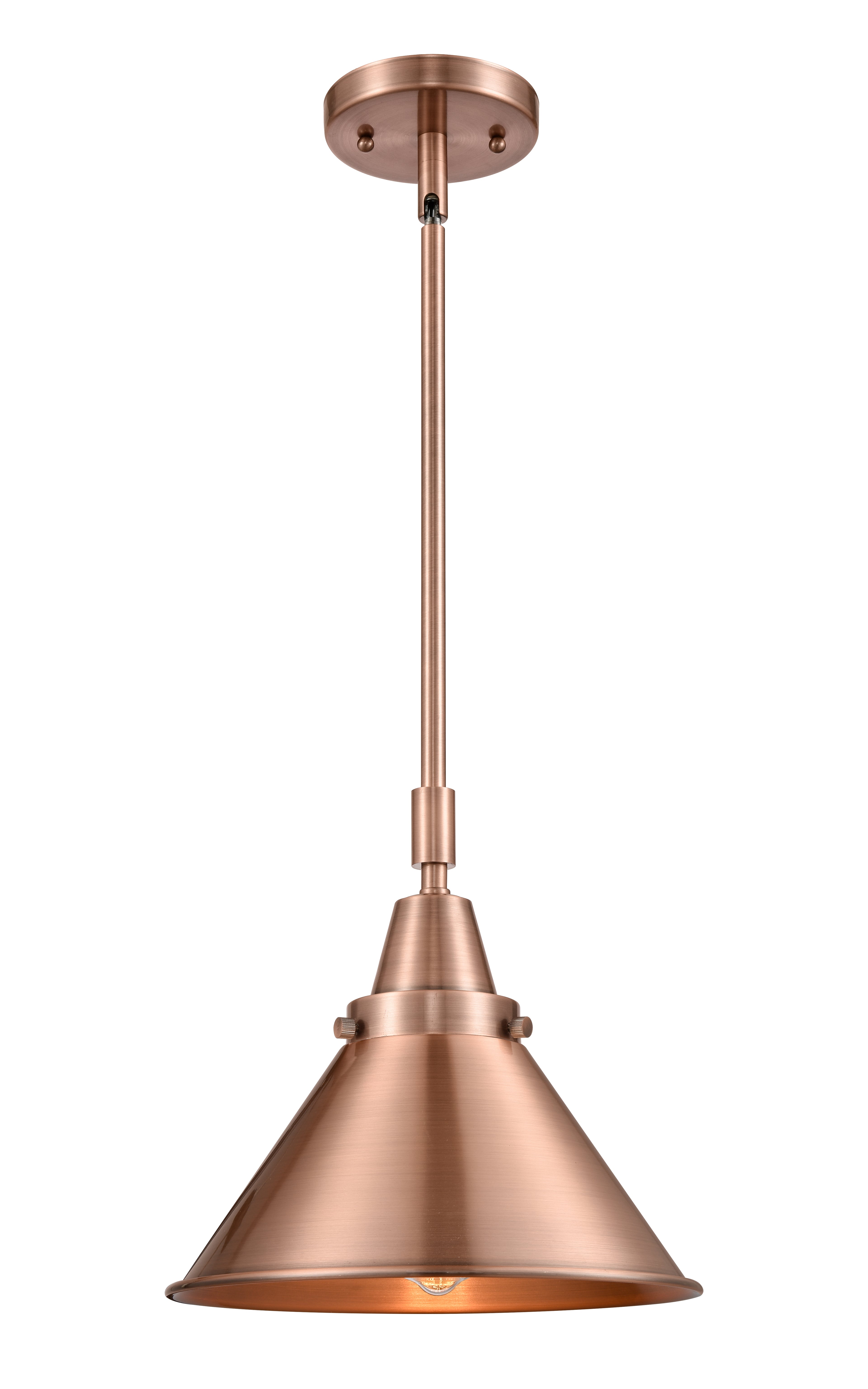 Caden Mini Pendant Dimmer Steel Antique Brass