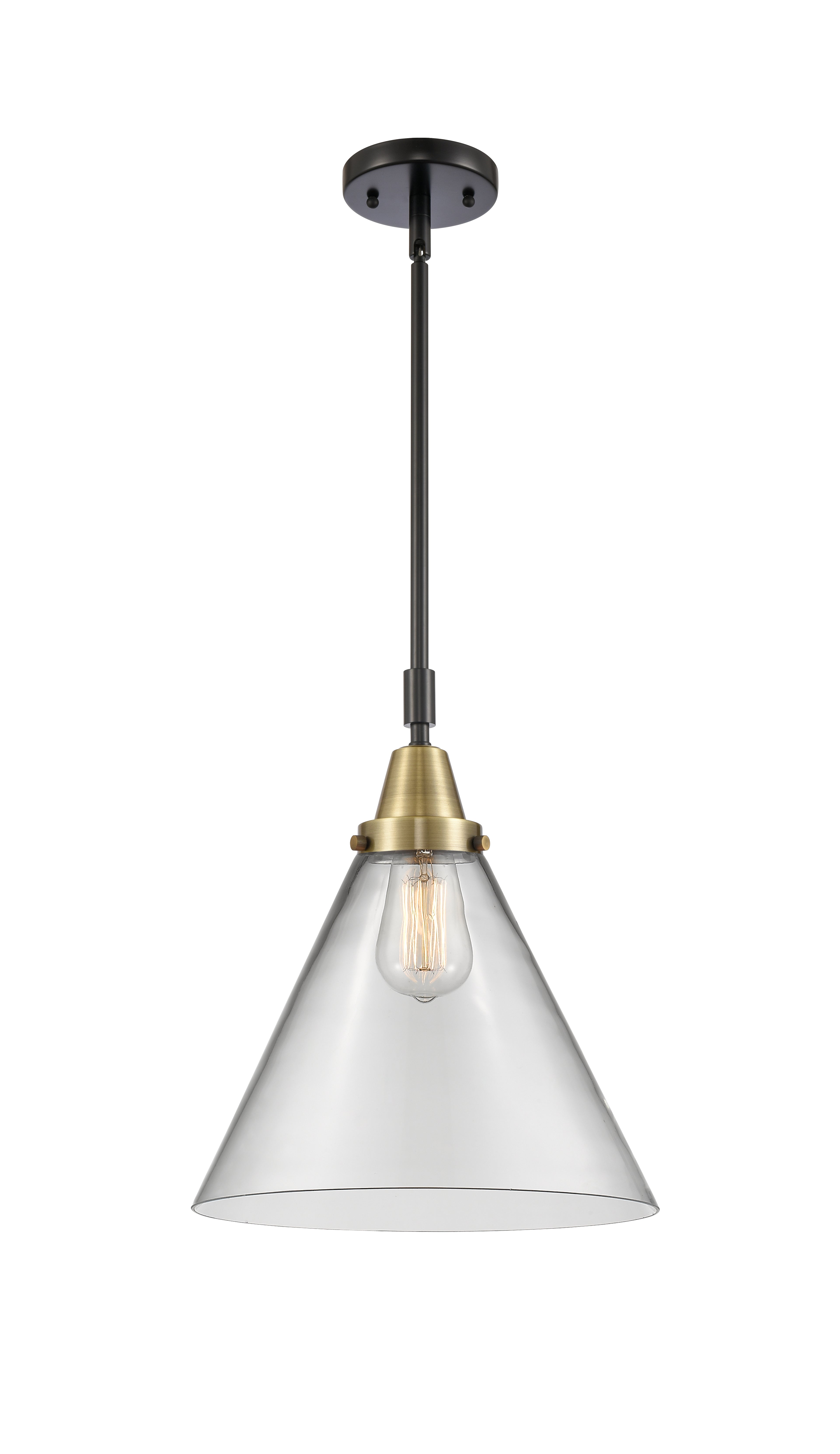 Caden Mini Pendant Antique Brass Glass