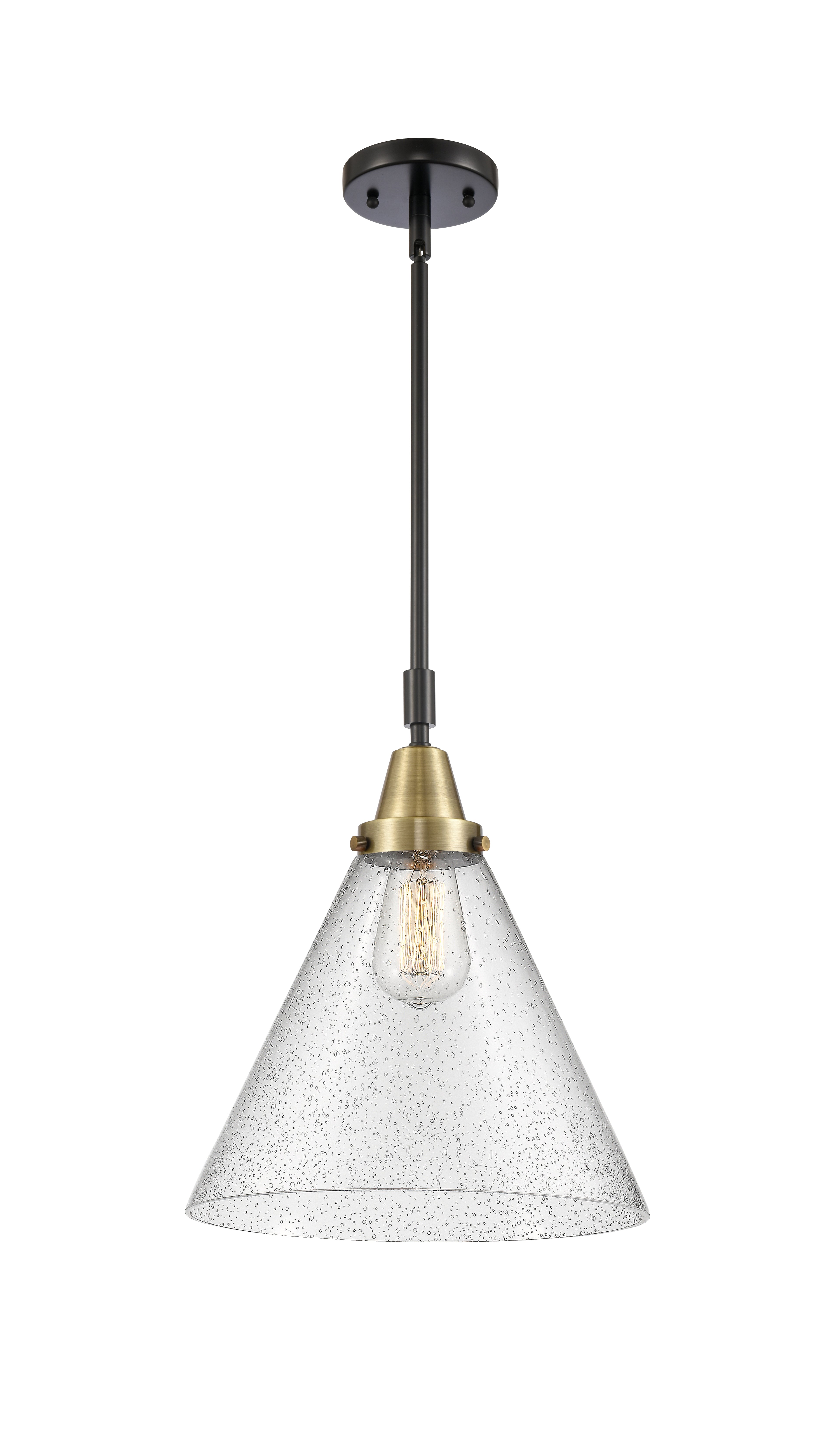 Caden Mini Pendant Antique Brass Glass