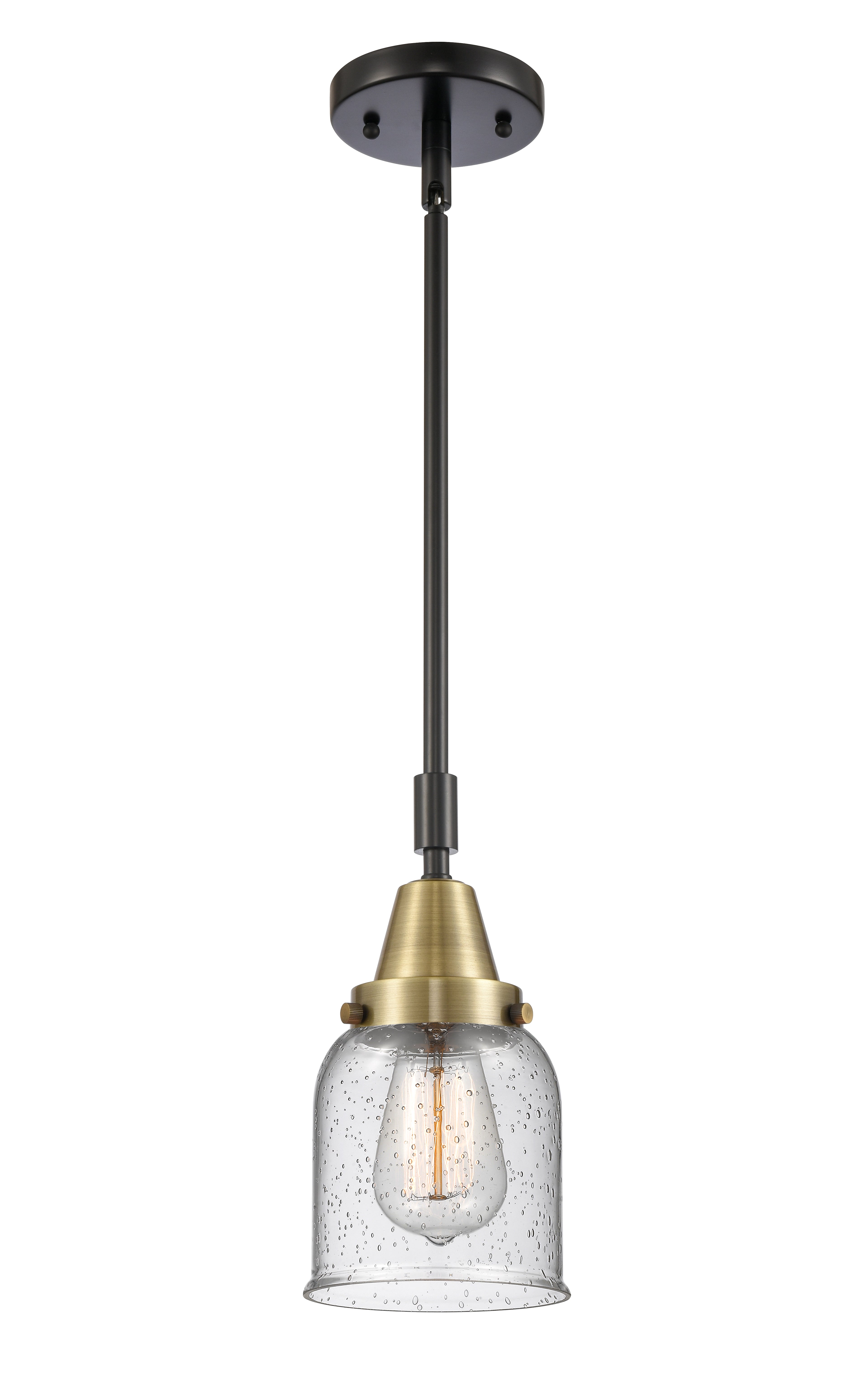Caden Mini Pendant Antique Brass Glass