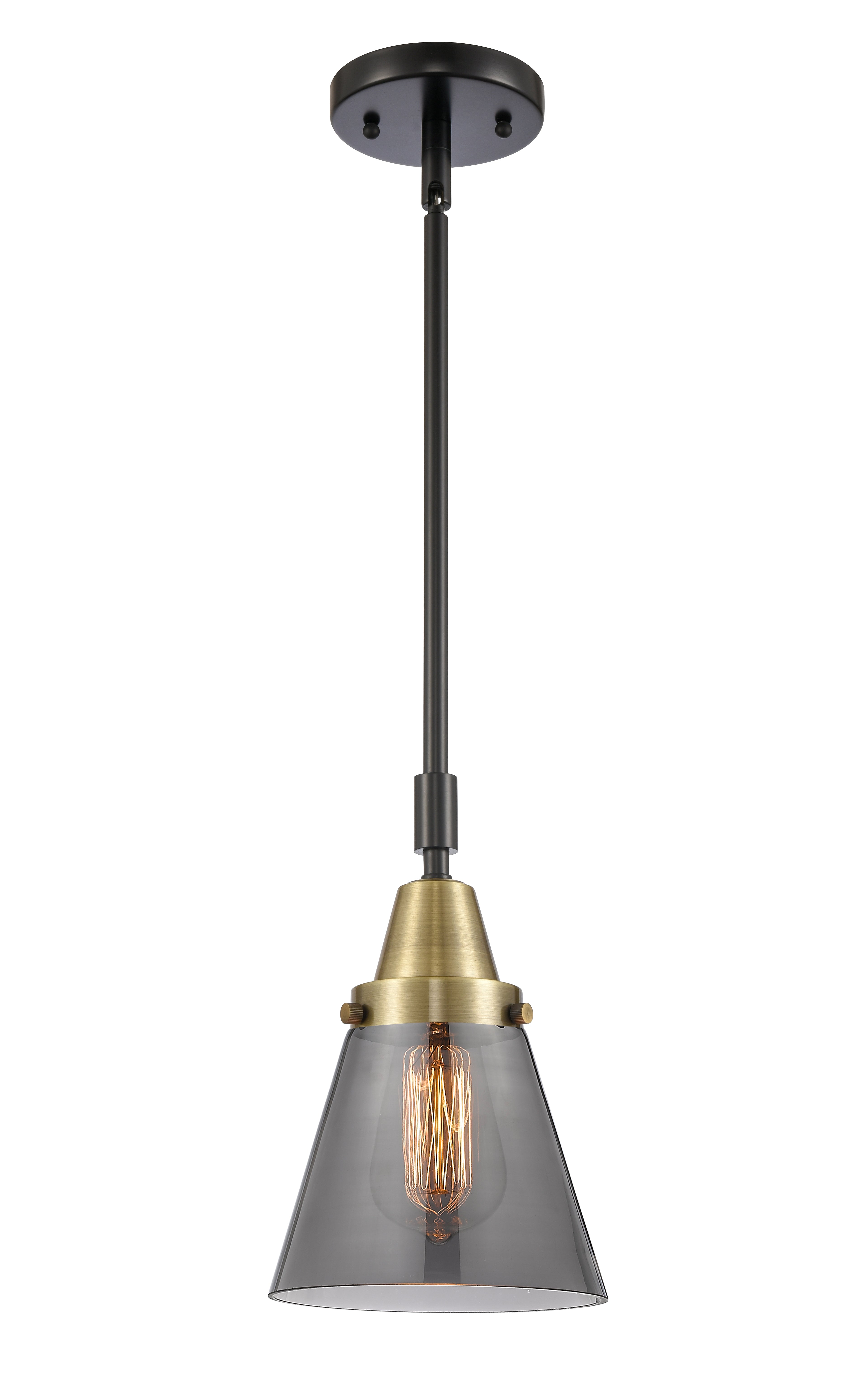 Caden Mini Pendant Antique Brass Glass