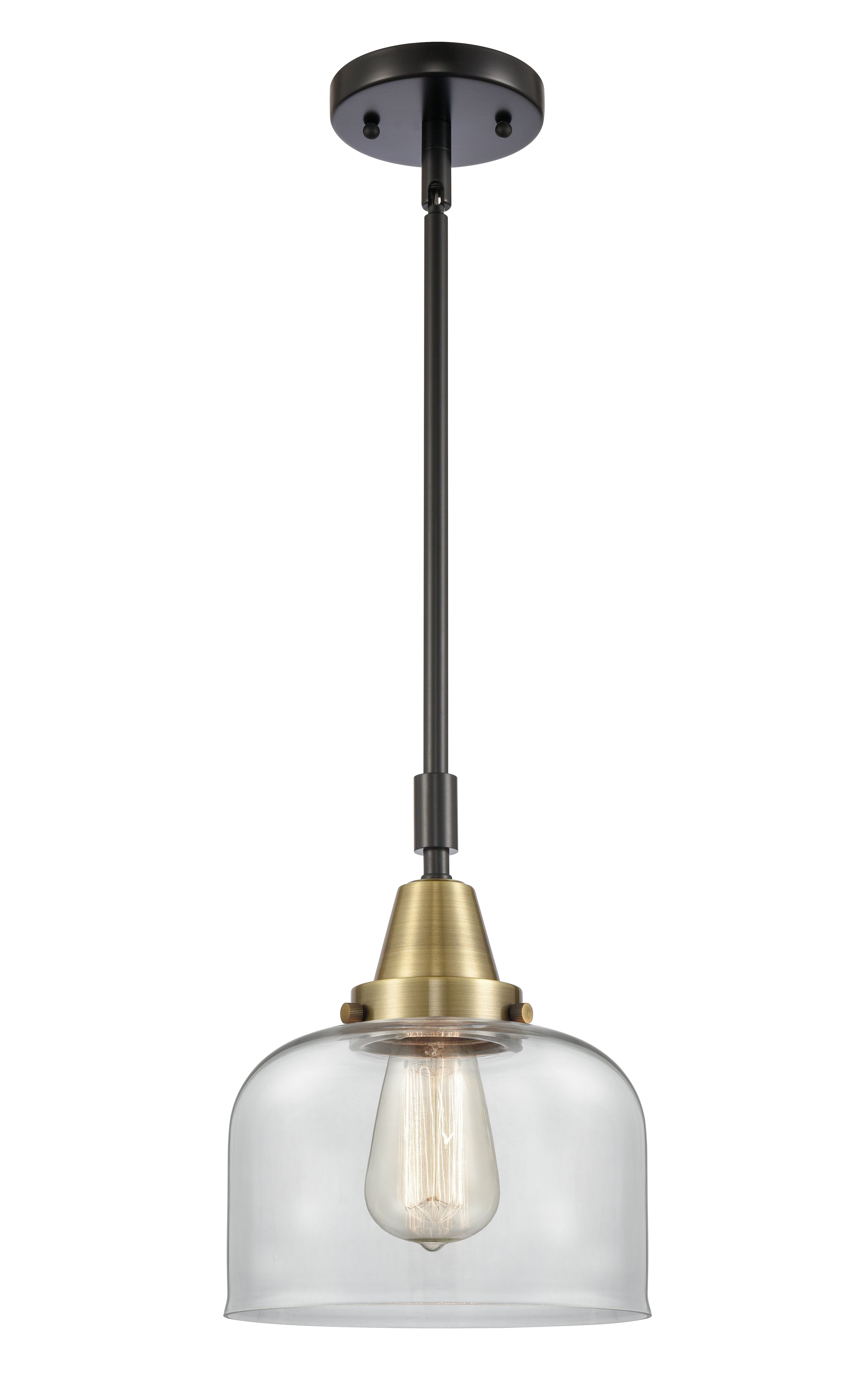 Caden Mini Pendant Antique Brass Glass
