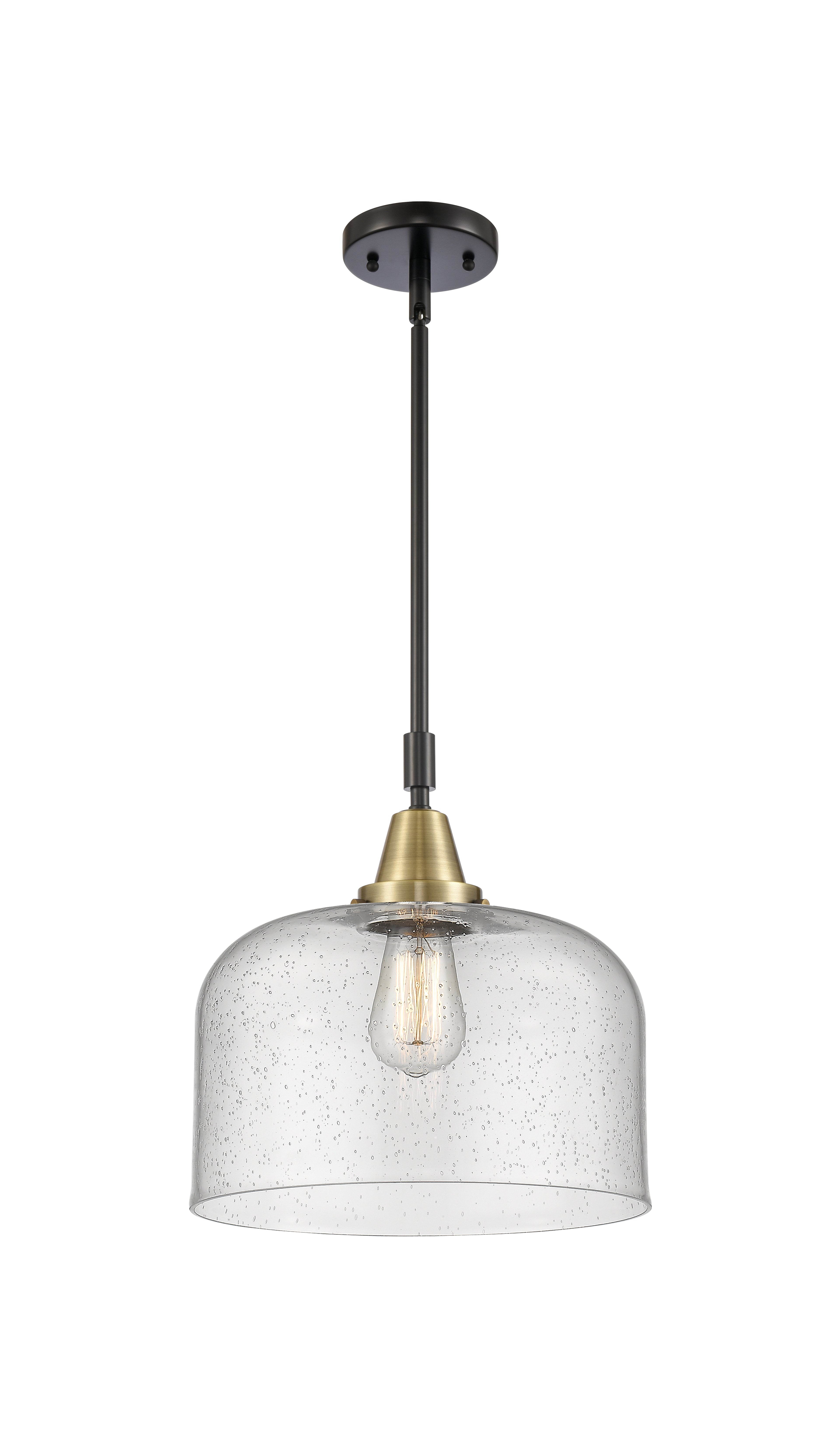 Caden Mini Pendant Antique Brass Glass