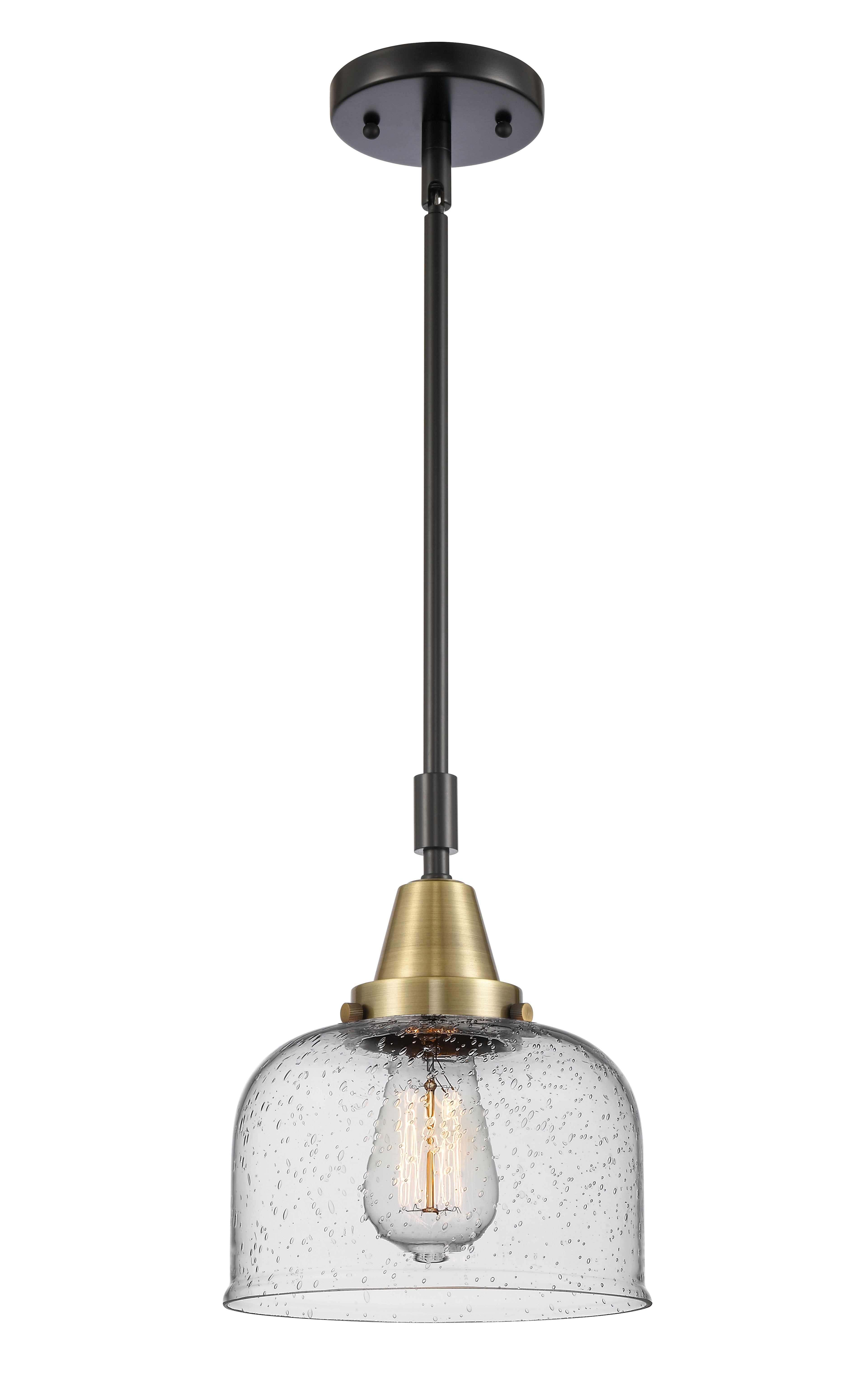 Caden Mini Pendant Antique Brass Glass