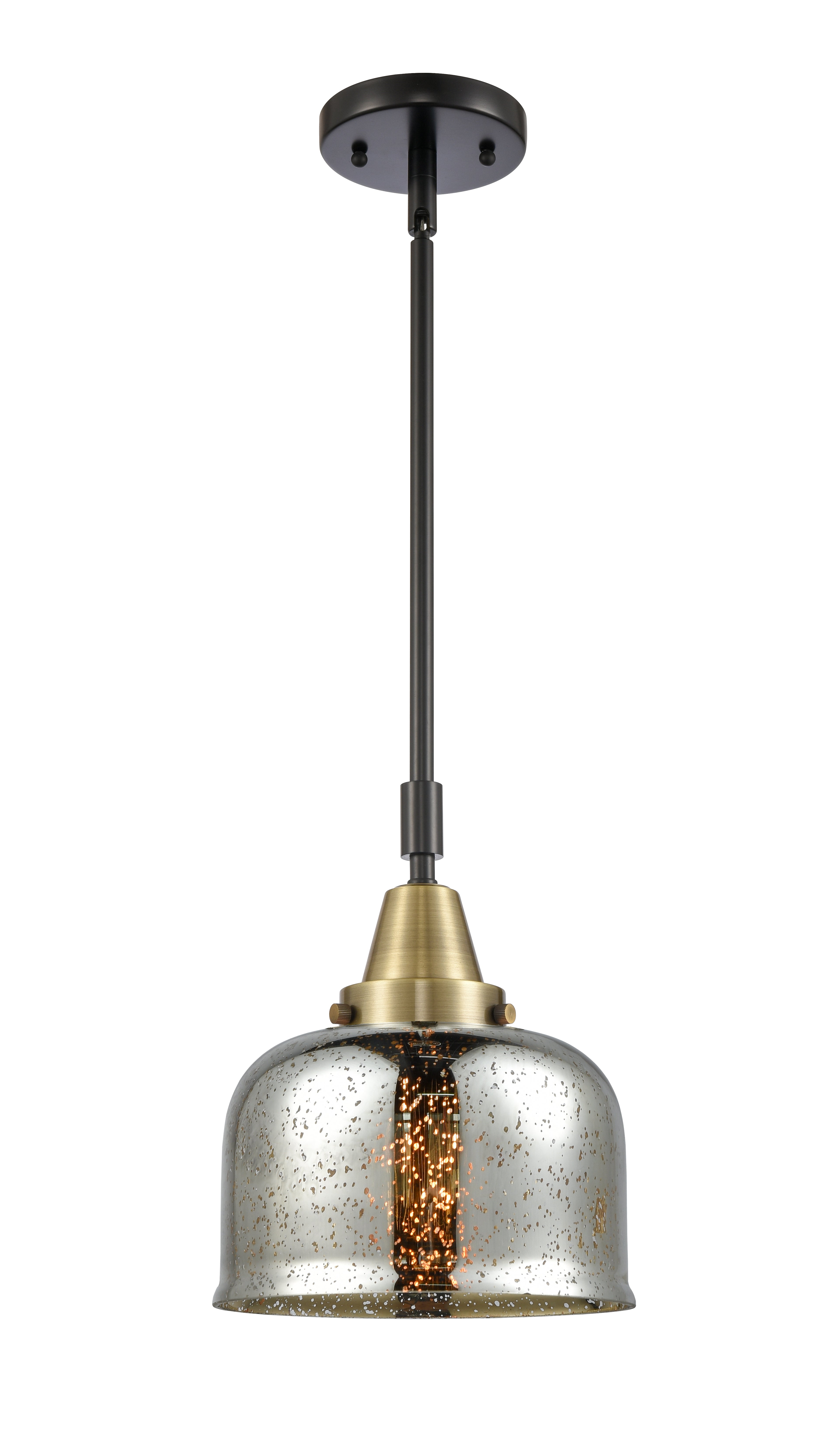 Caden Mini Pendant Antique Brass Glass