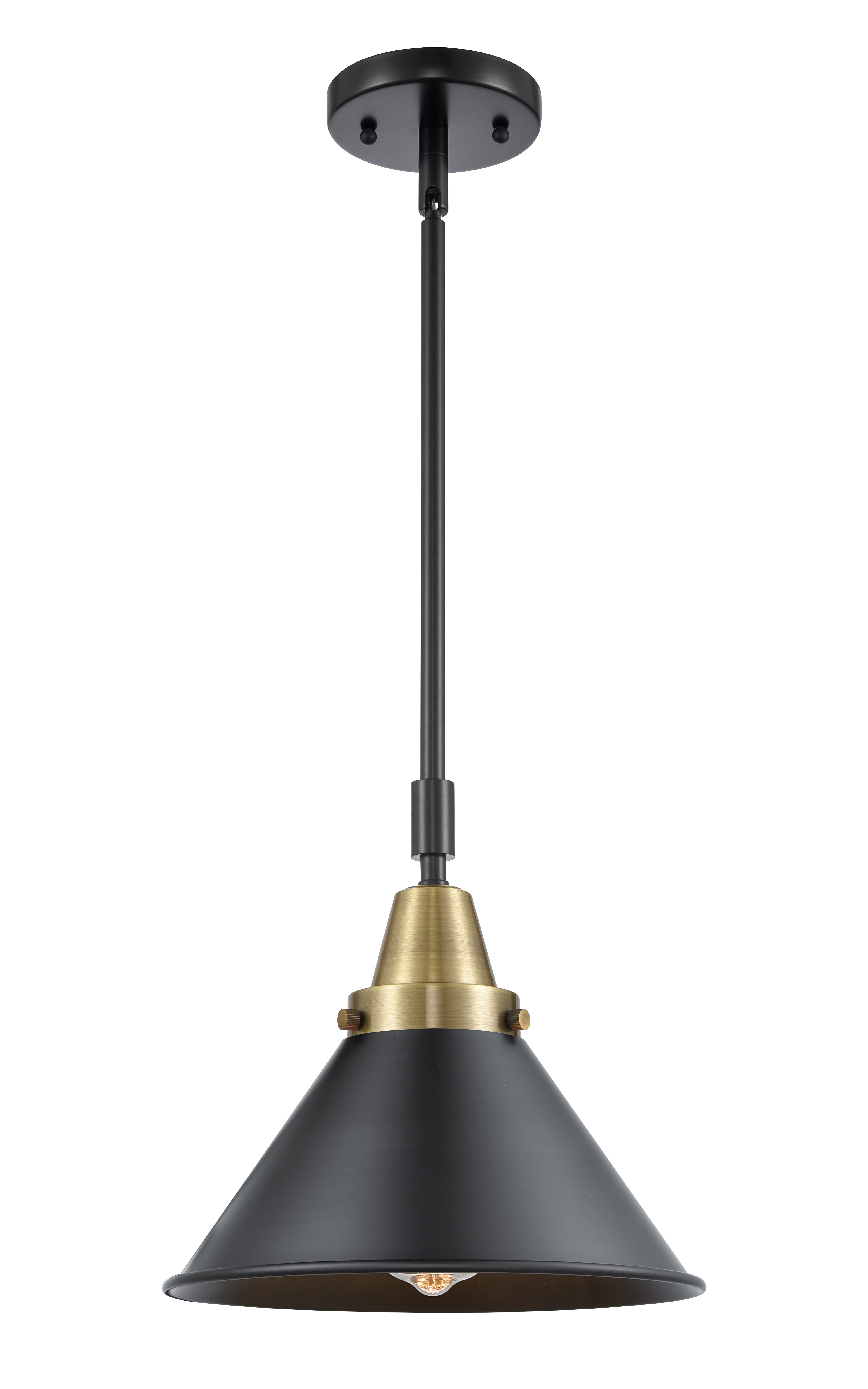 Caden Mini Pendant Dimmer Steel Antique Brass