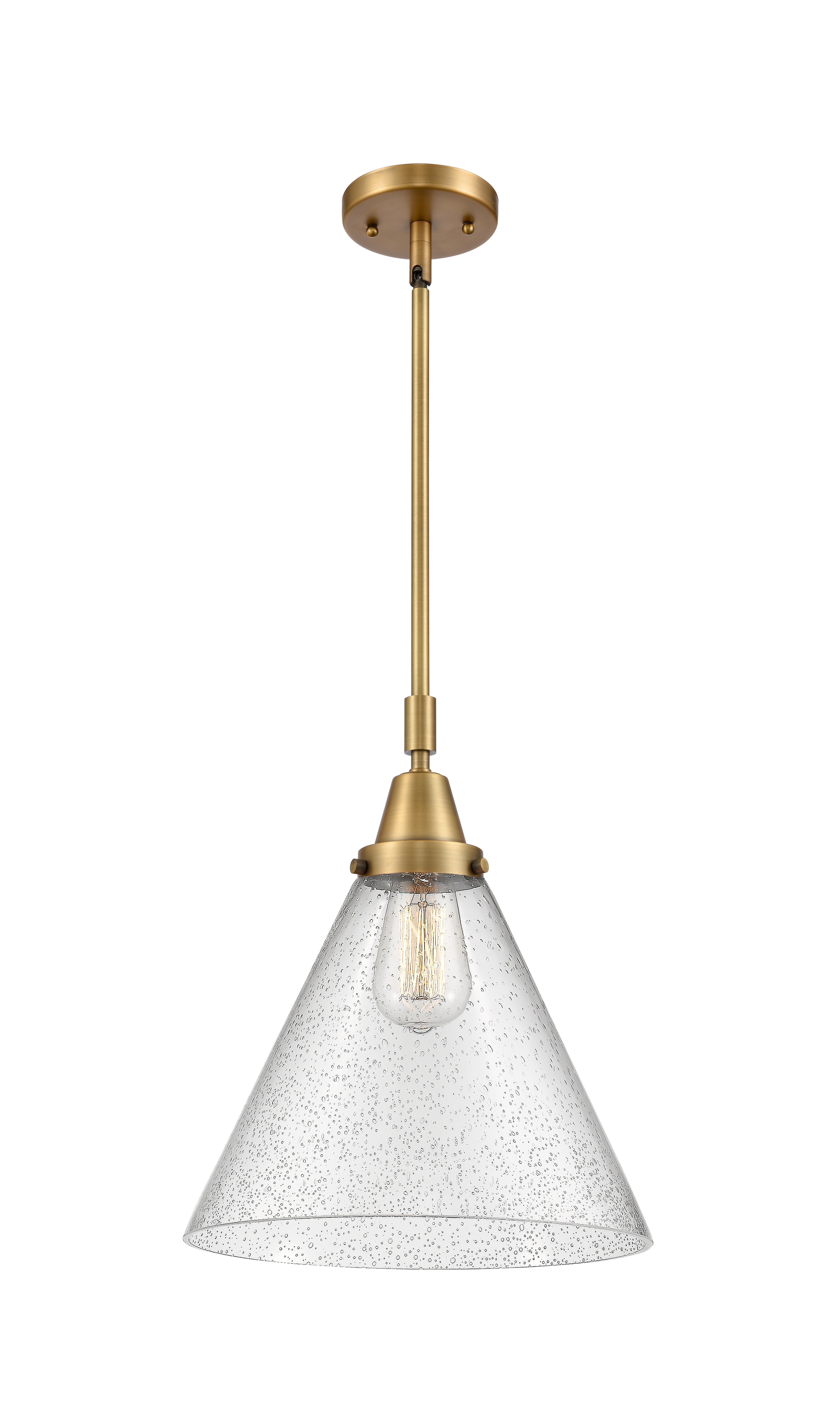 Caden Mini Pendant Antique Brass Glass