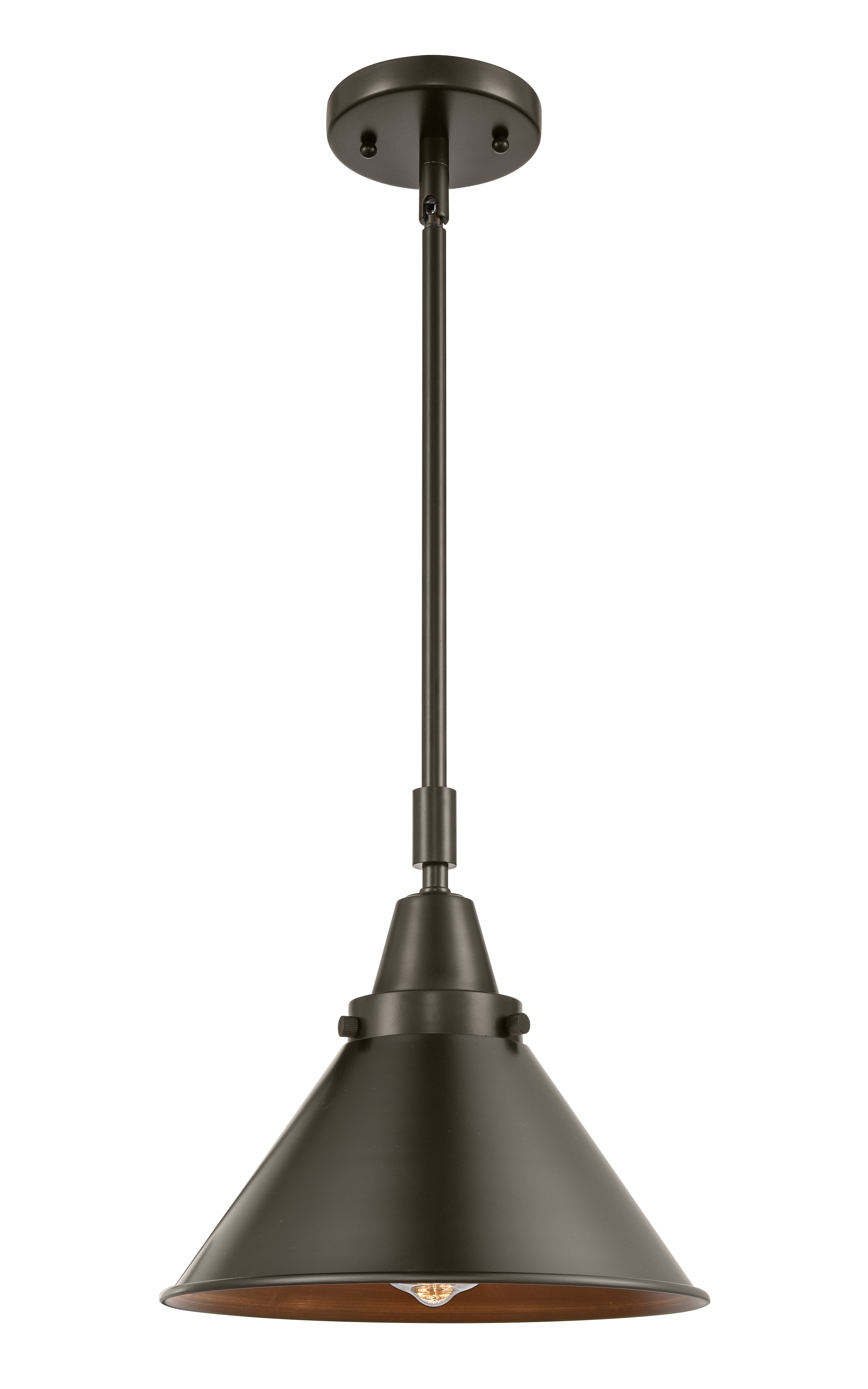 Caden Mini Pendant Dimmer Steel Antique Brass