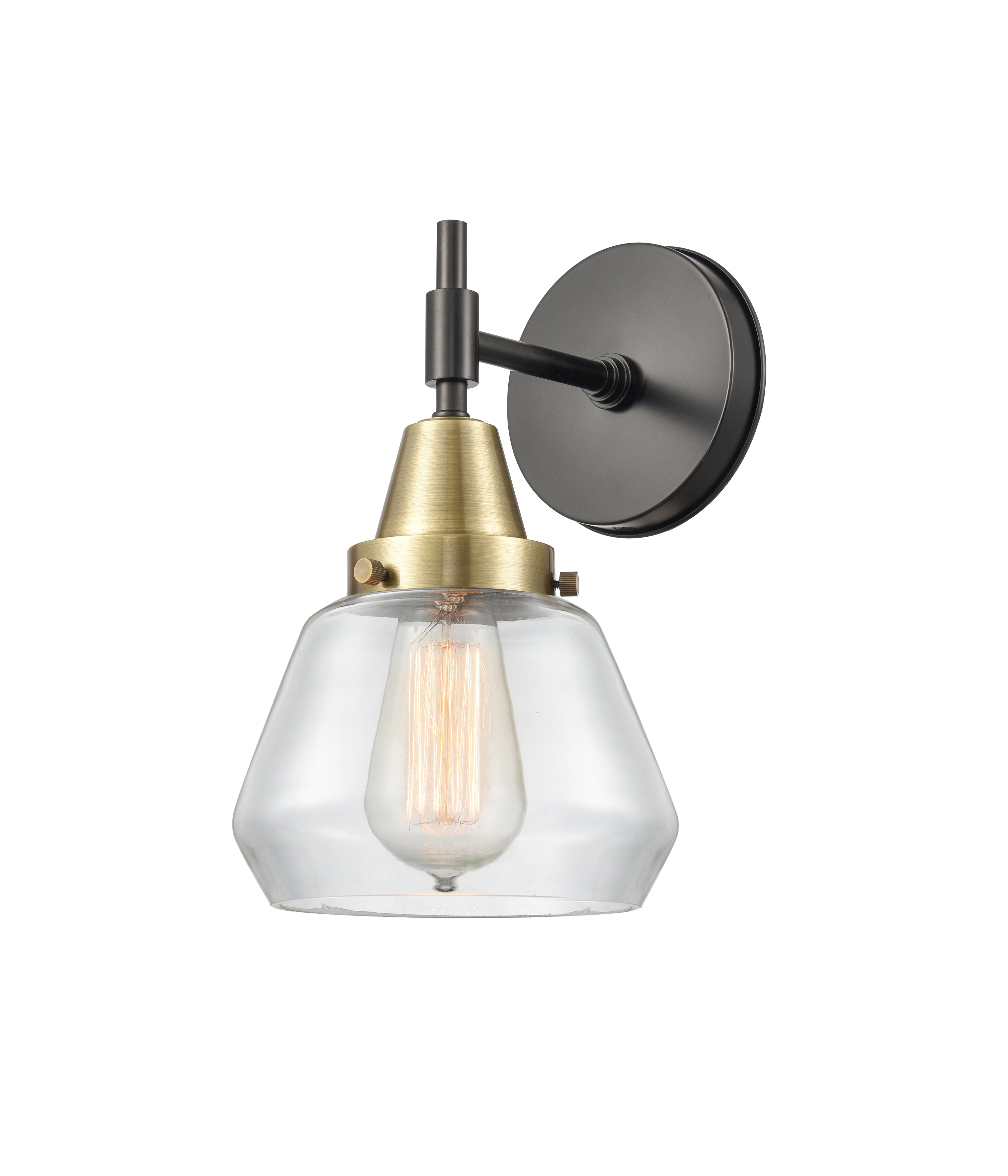 Caden Sconce Glass Steel 14 Inch
