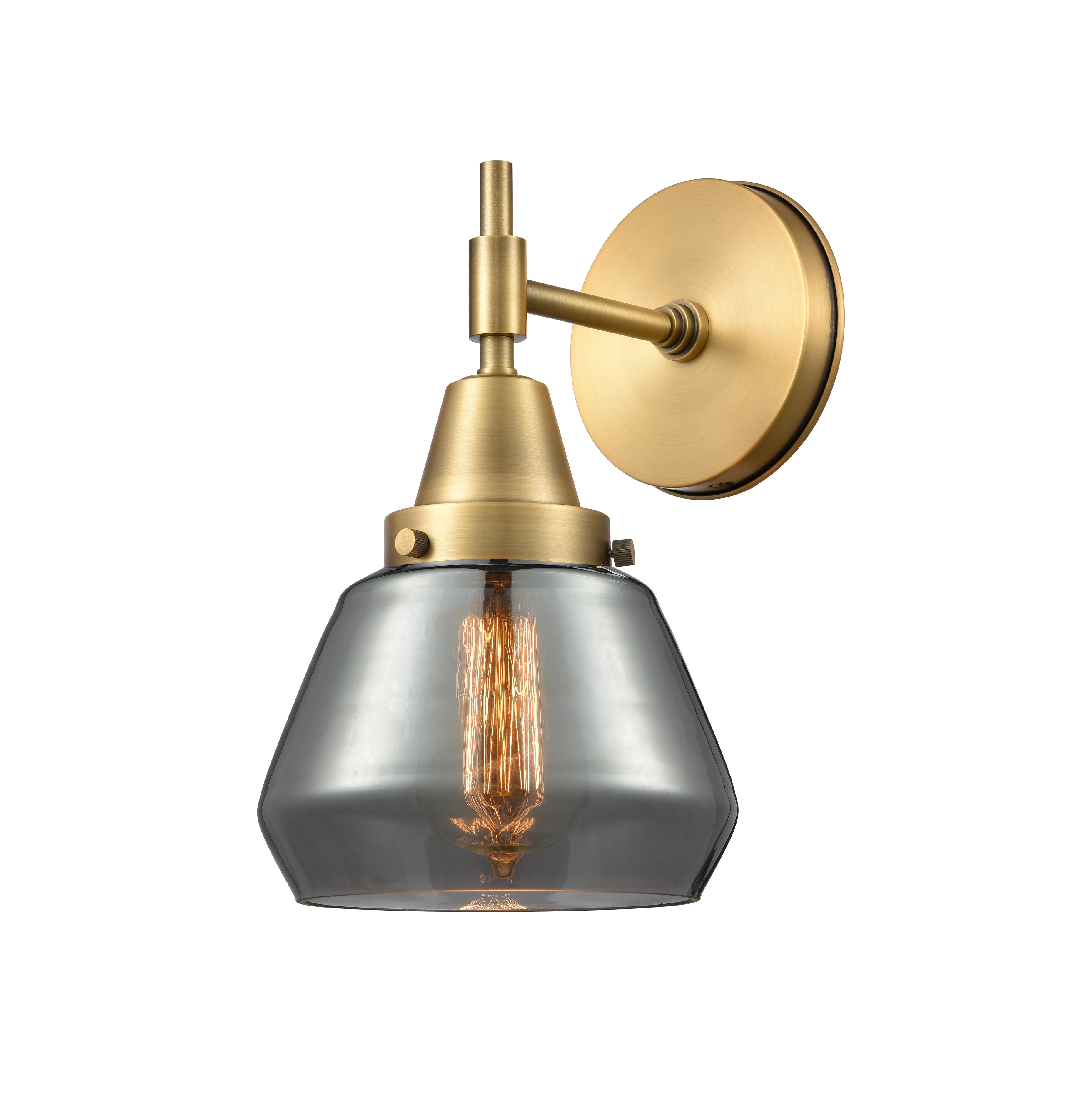 Caden Sconce Glass Steel 14 Inch