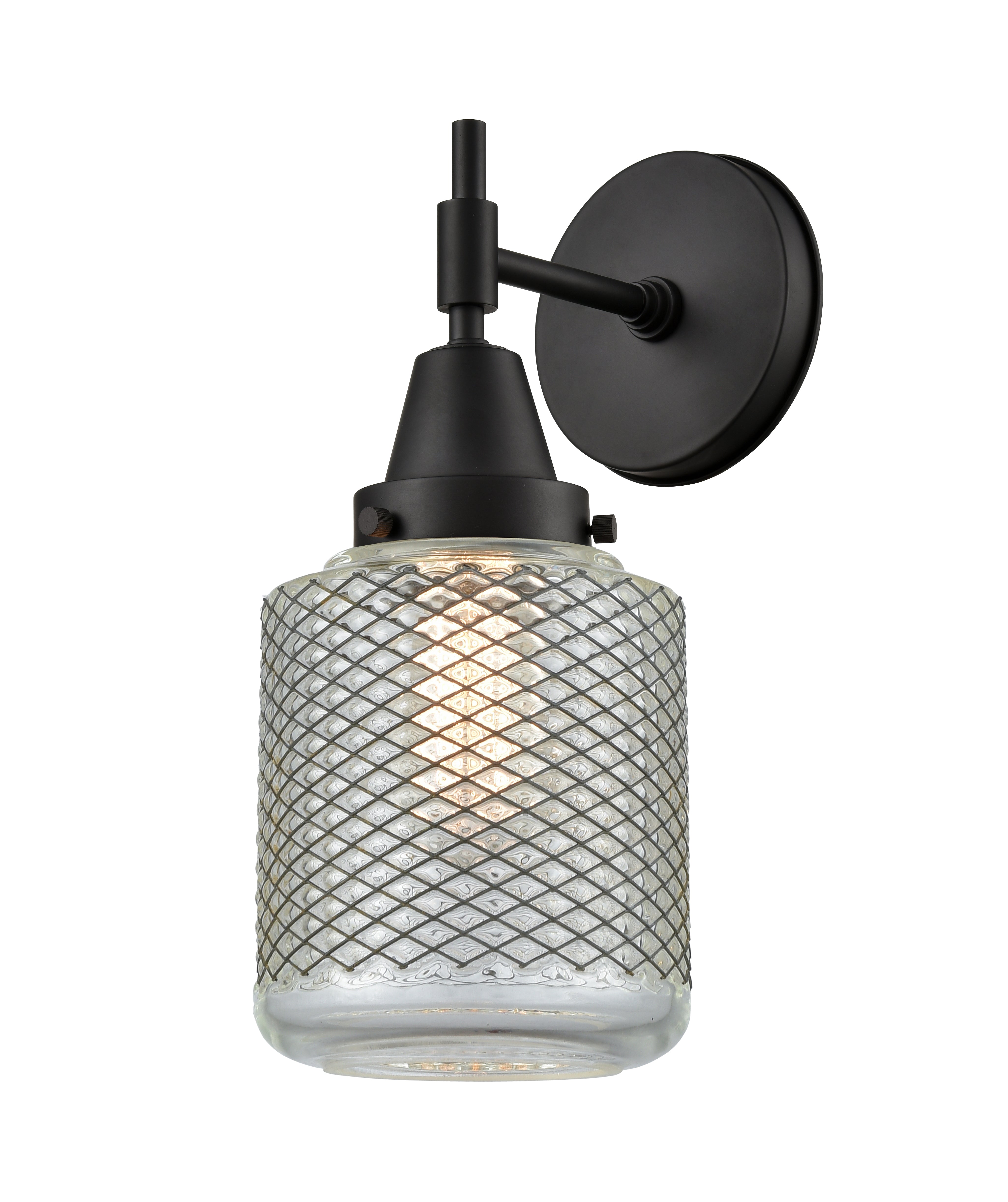 Caden Sconce Glass Steel 11.5 Inch
