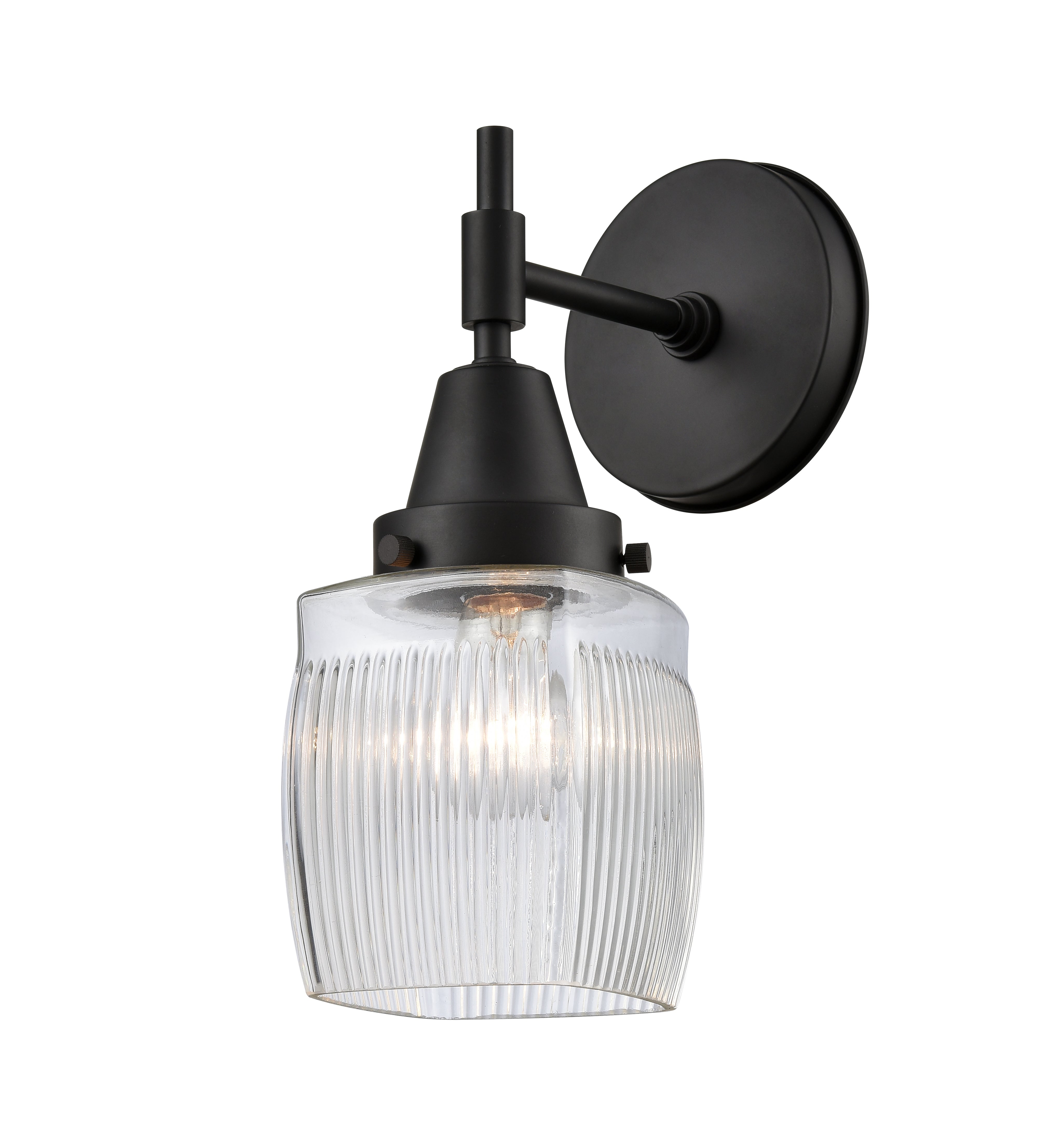 Caden Sconce Glass Steel 6 Inch Width